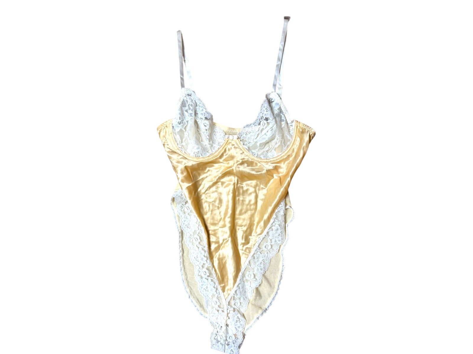 Butterscotch Yellow One Piece Negligee Vintage No Tags