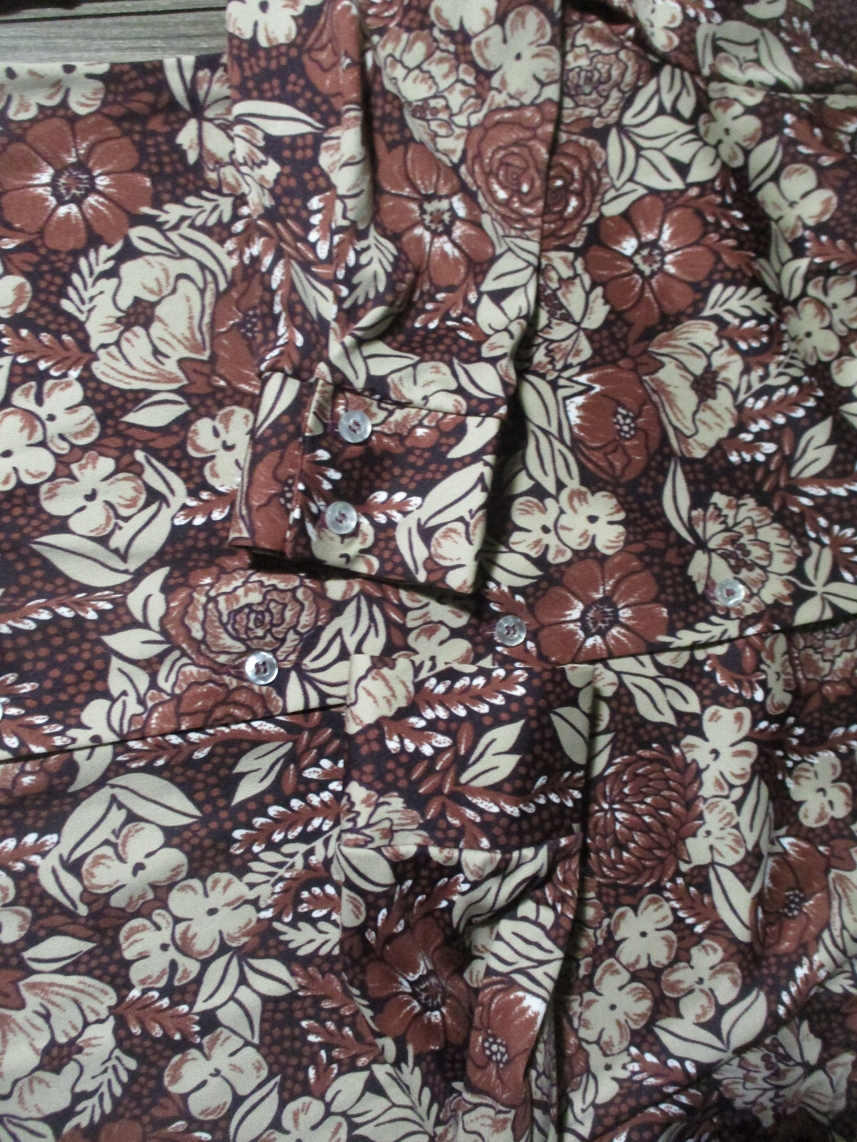 Queen Casuals Womens Shirt Size 14 Long Slv Button Down Floral Vtg Fairy Grunge