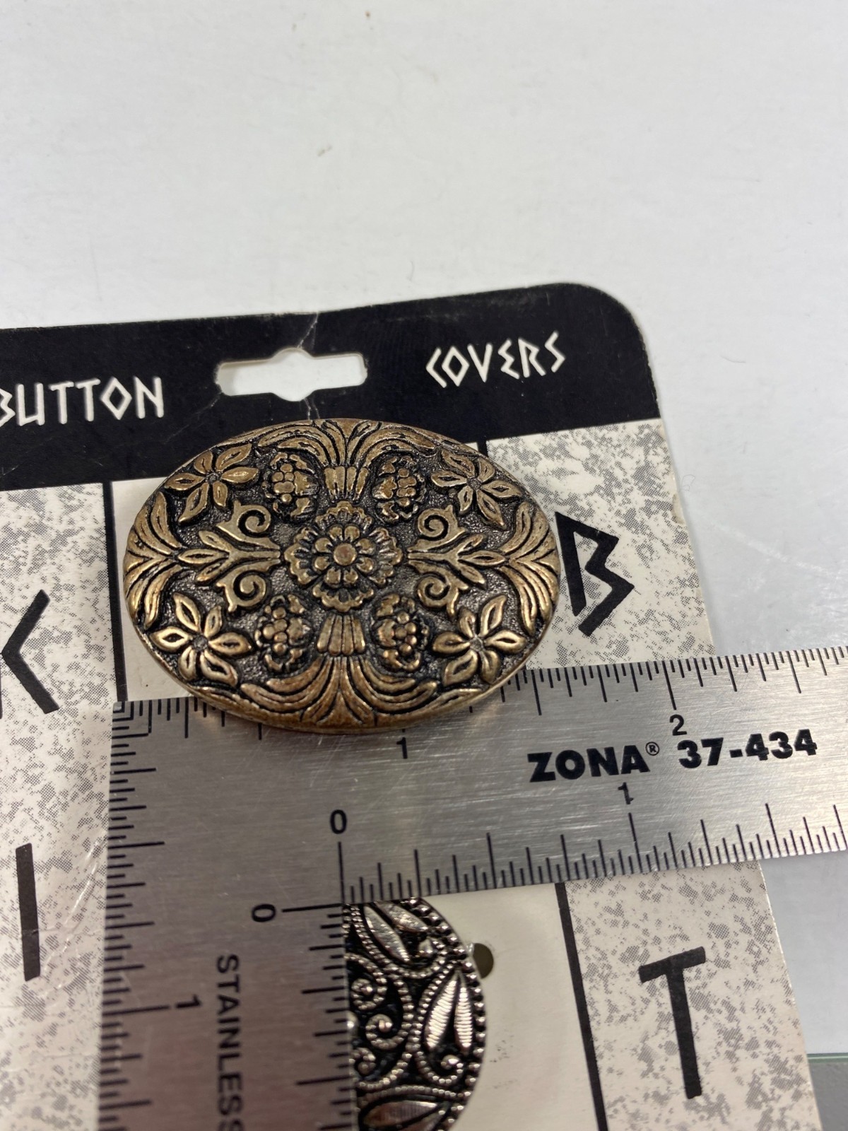 Vintage Killer Buttonz Button Covers NOS Blouse Jewelry Snap On Floral Set USA