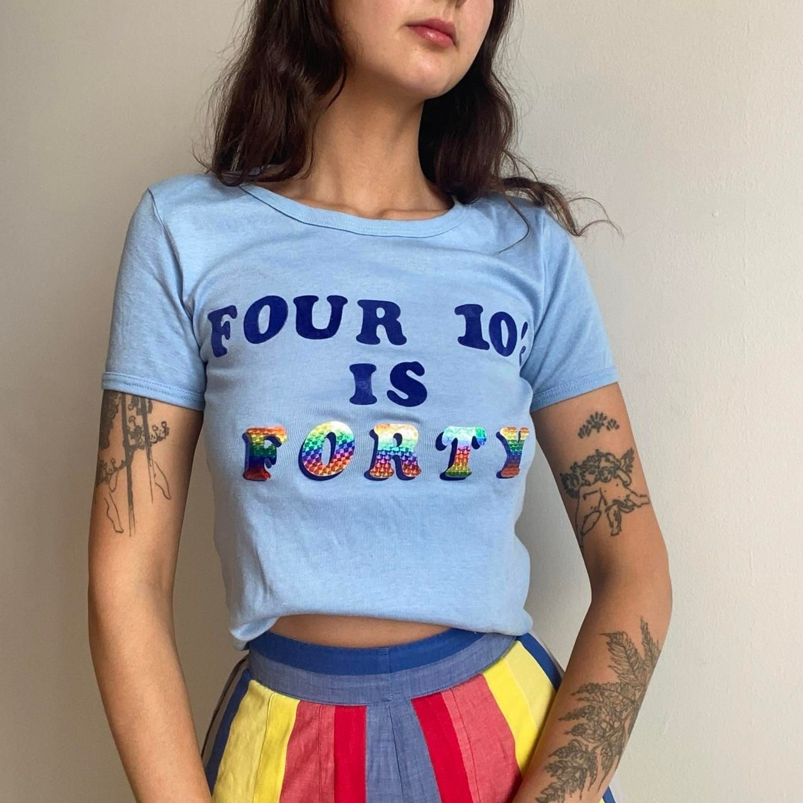 1970s Four 10s is Forty tshirt