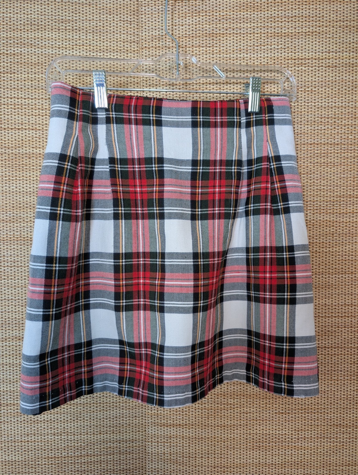 Vintage Plaid Miniskirt Y2K Toni Garment Tartan Red Green Academic Size Small/XS