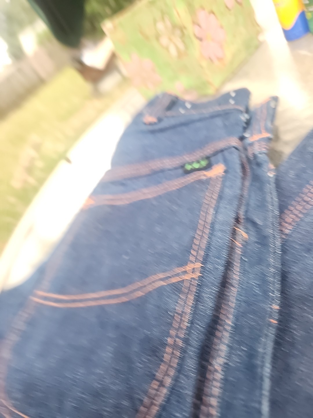 Vintage 70s Ely Denim Jeans Carpenter Dungaree Pants size 24×32 Dark Nwot
