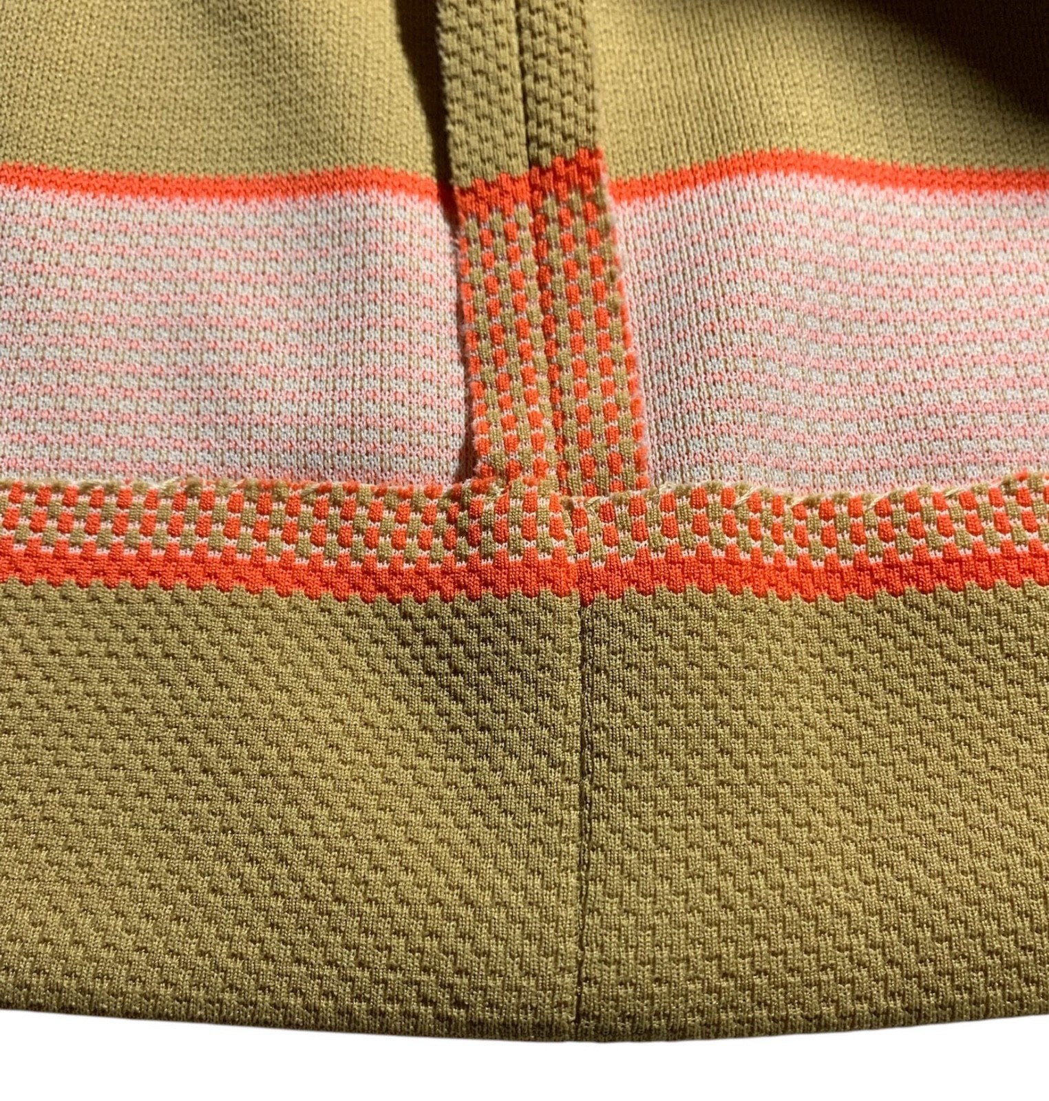 HANBURY LTD. Vintage 70s Women’s Mod Orange Tan White Striped Coat Dress – Sz M