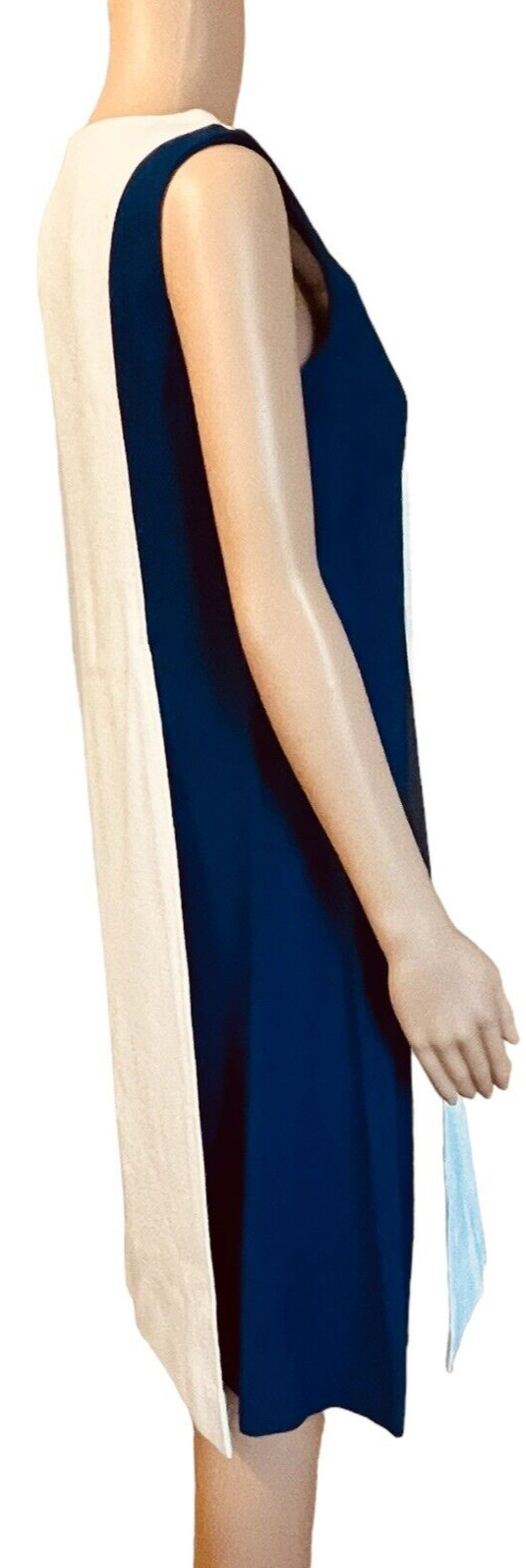 Minx Modes Vintage 60s Red White Blue Sleeveless Shift Dress Jumper Small