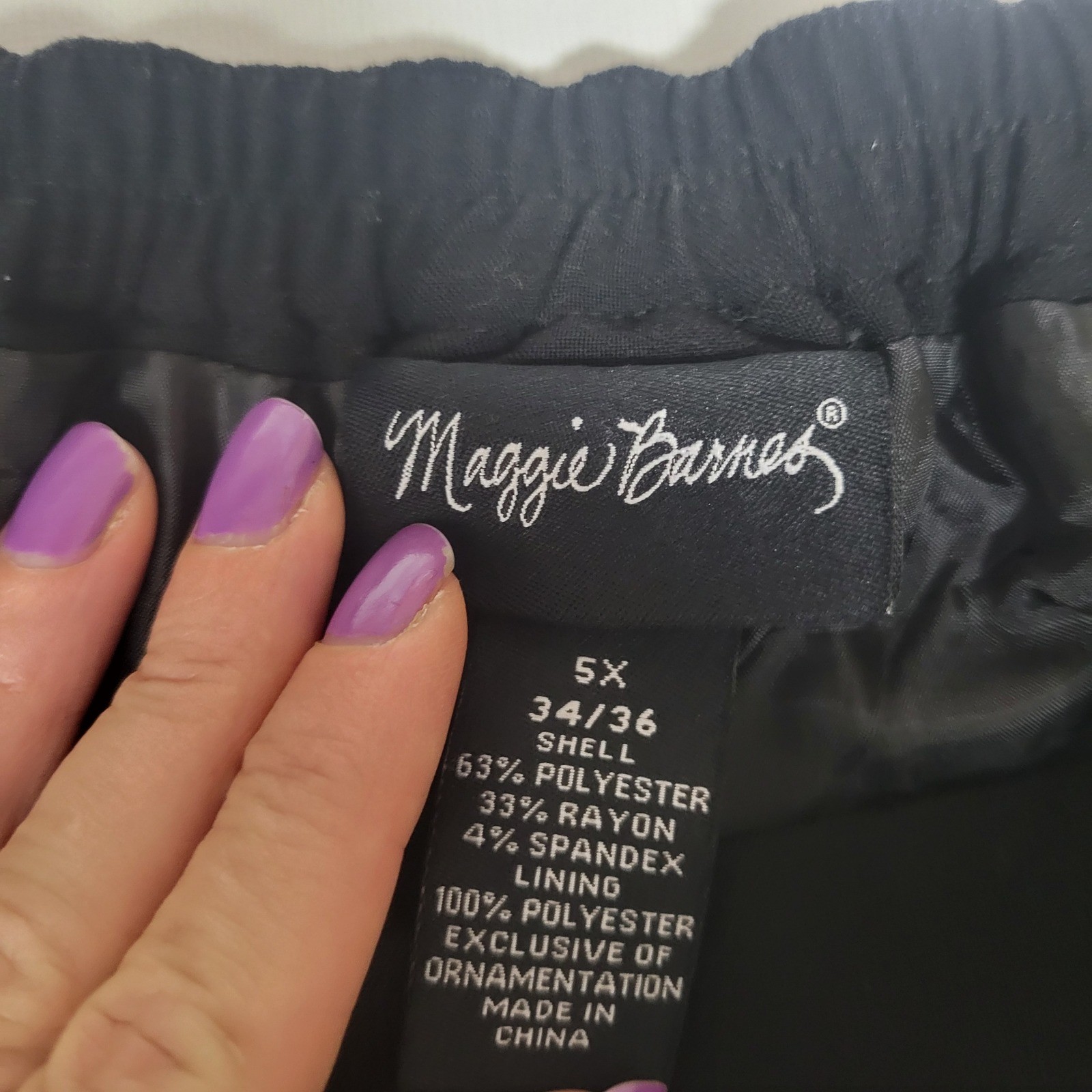 VTG Maggie Barnes Black Embroidered Maxi Skirt 5X Fairy Floral Cottagecore Boho