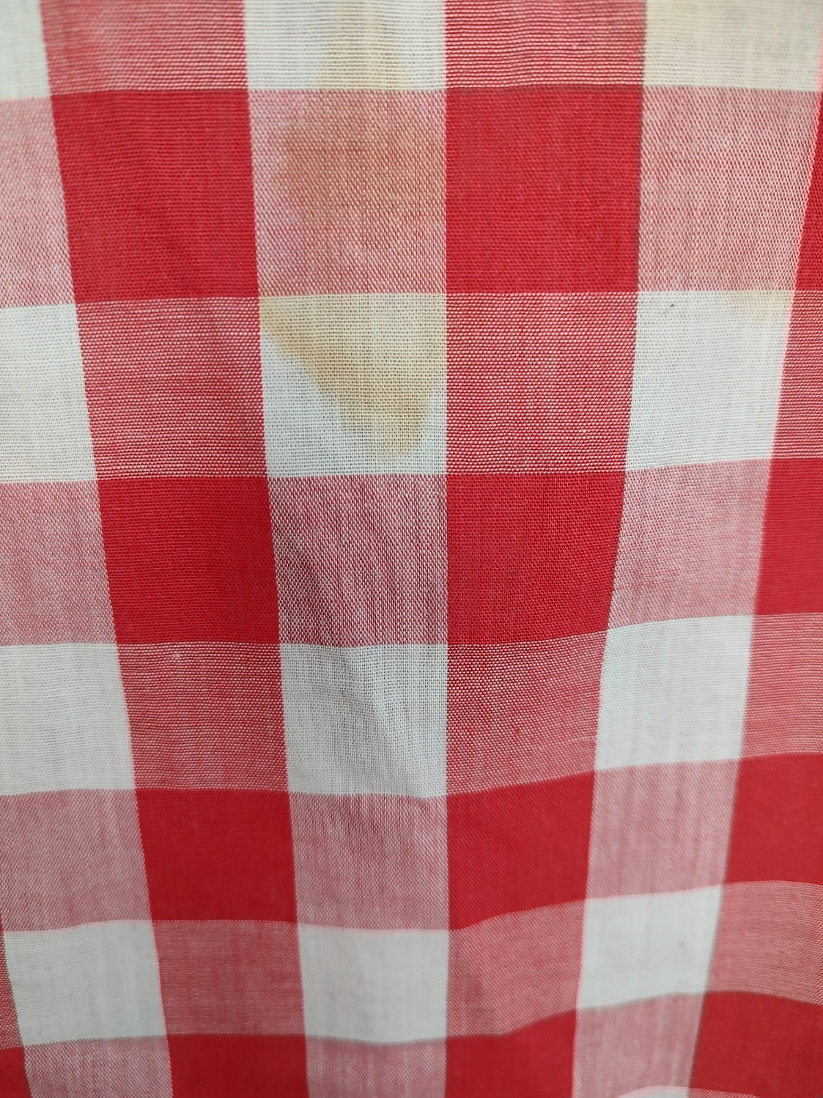 Vtg 50s/60s Shirt Womens Sz Sm Red White Check Loop Collar Distressed Rockabilly