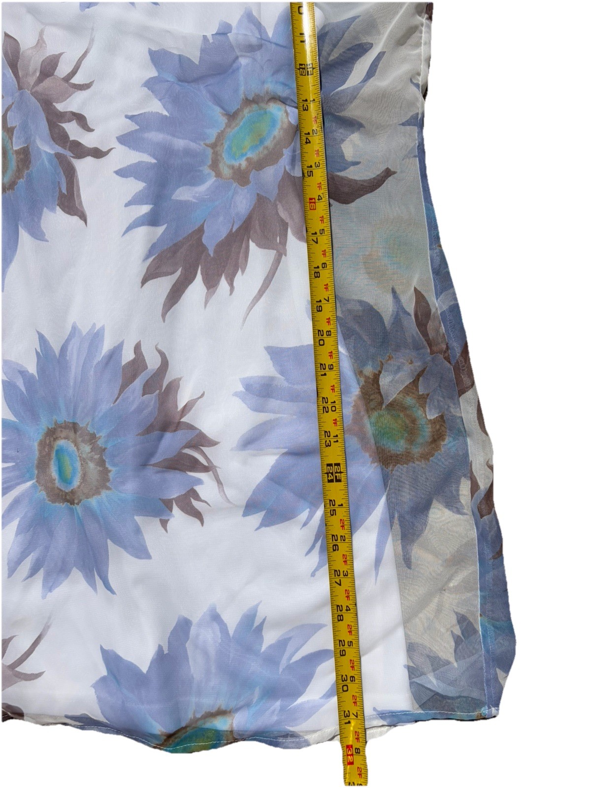 HANA 90s Blue Floral Mini Dress Size Small* Y2K Made in USA