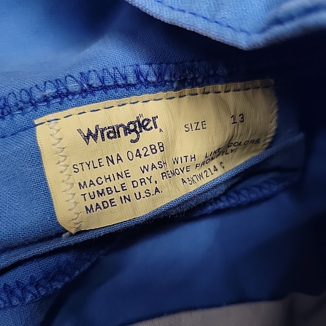 Vintage Wrangler Pants Women 13 Blue Casey Jones Carpenter Workwear Made In USA