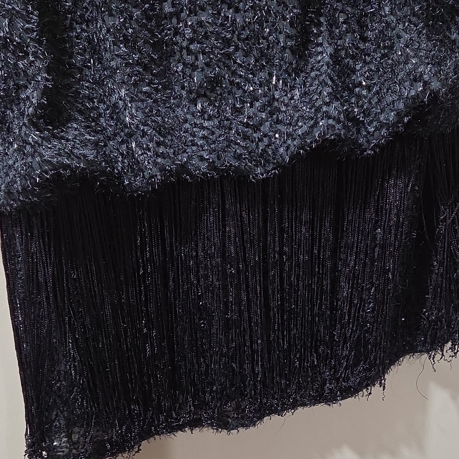 Diamond’s Run Black Vintage Shift Dress with Fringe for Women