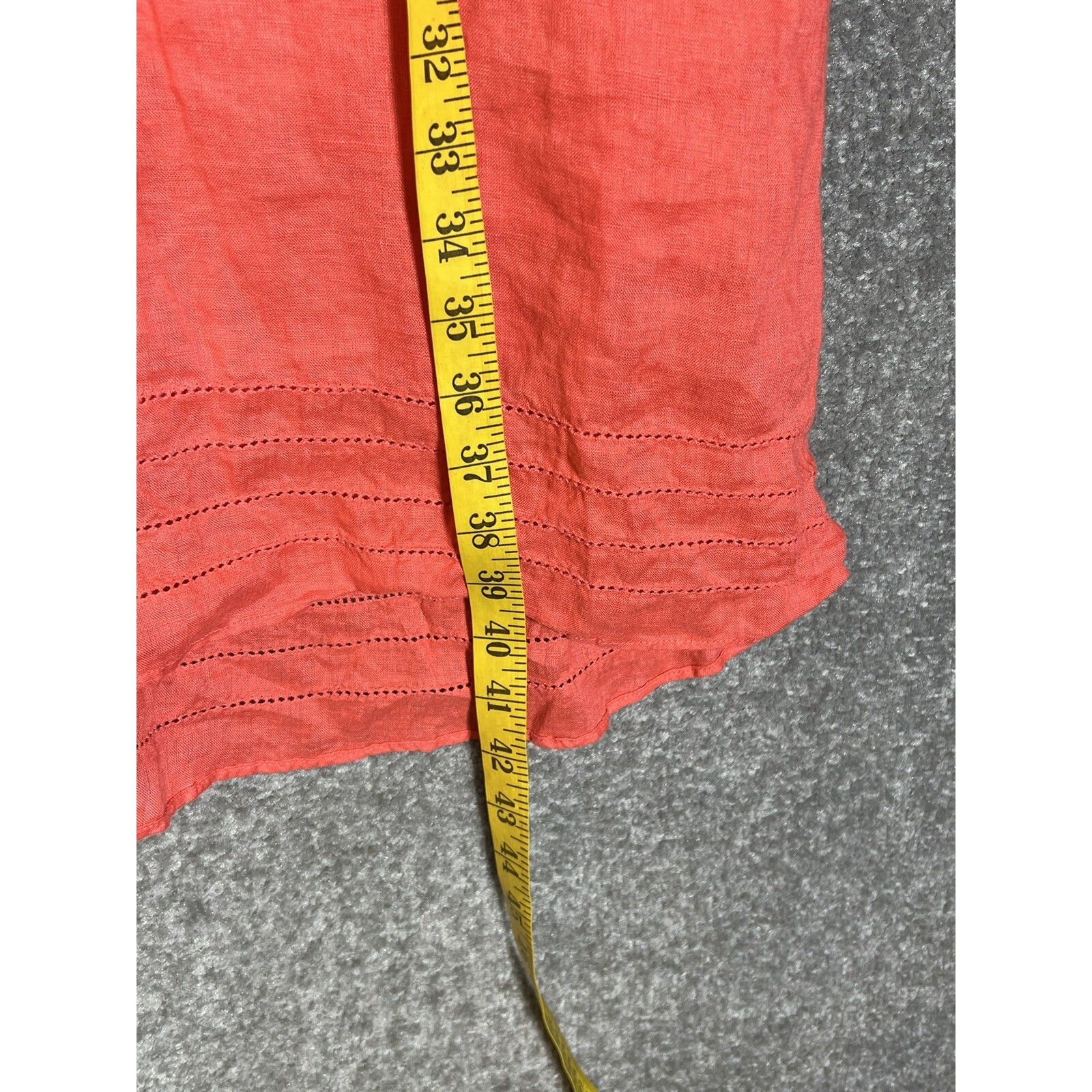 Gap Linen Cami Dress Womens Size 2 Fire Coral Lined Pockets Racerback A-Line