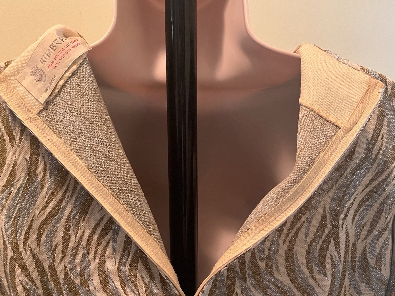 Vintage Kimberly Mid-century 1960’s Metallic Yarn Wool Dress