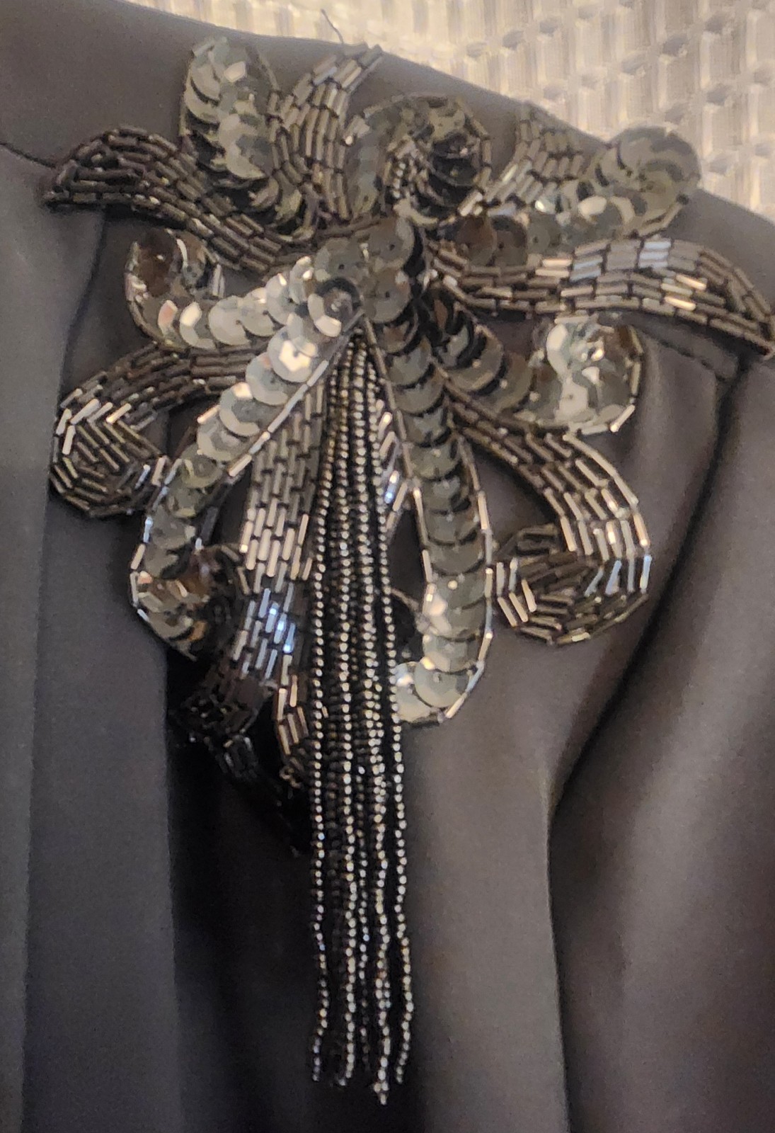 Vtg 80s After Dark Sheer Black Beaded Evening Cardigan Jacket Missy Plus Size 20