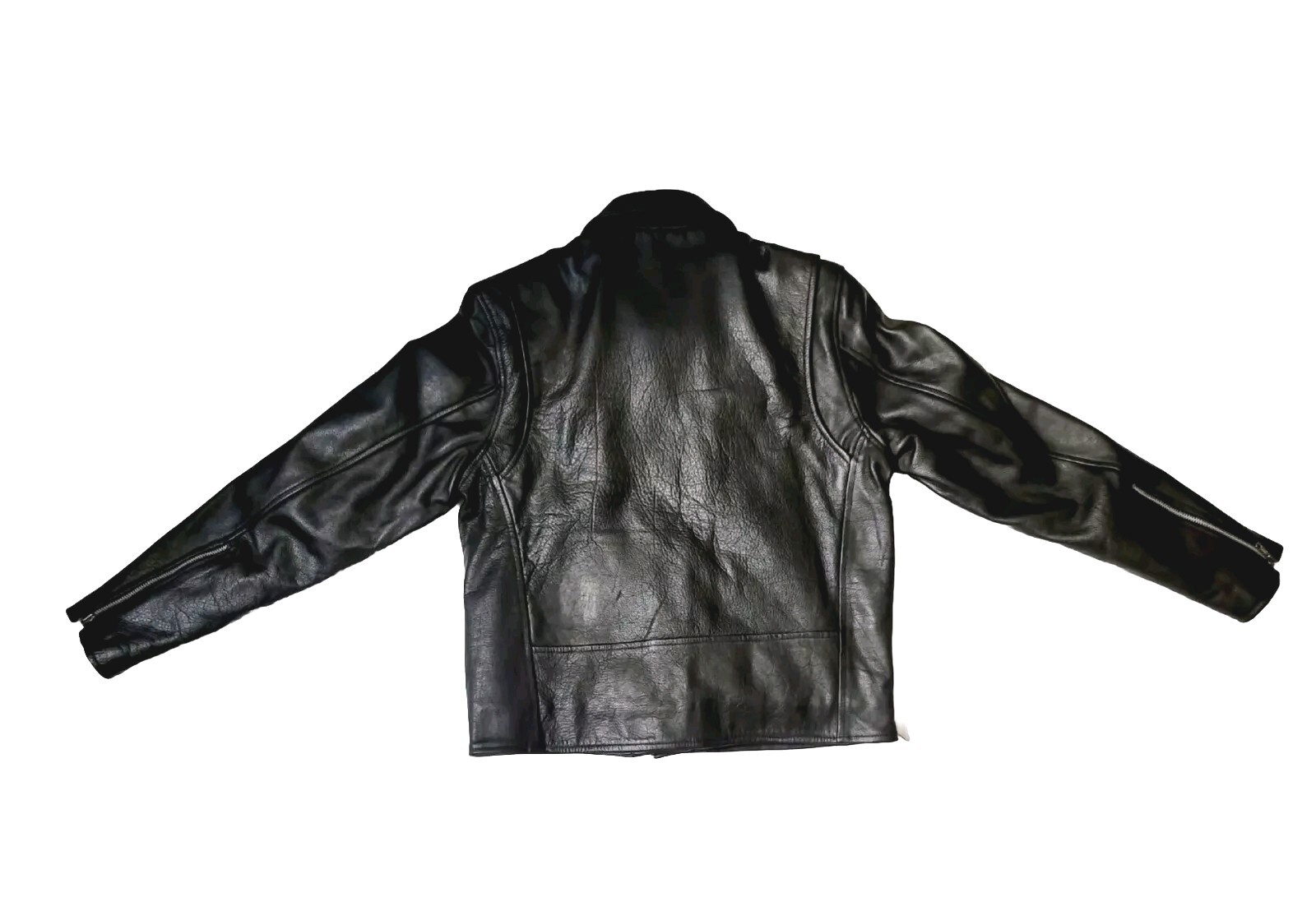 EXCELLED New York Vintage Women’s Sz 6 Leather Biker Moto Jacket 20849 YKK Black