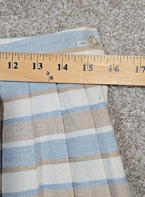 Attitude by Russ Togs Inc. Vintage Pleated Striped Skirt USA Made Women’s 16