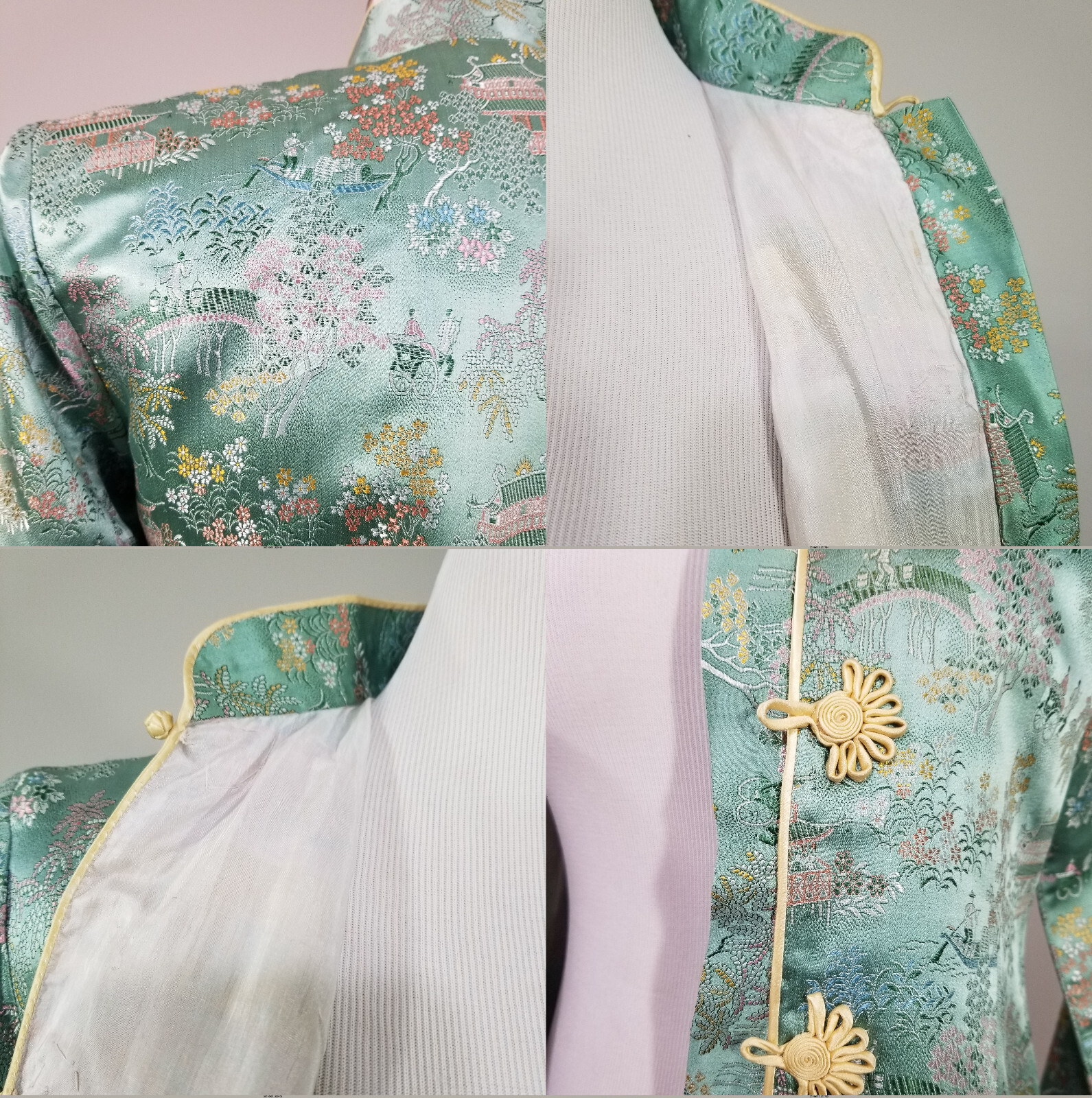 Vintage Chinese Silk Embroidered Embellished Jacket Asian Textile Art Collection