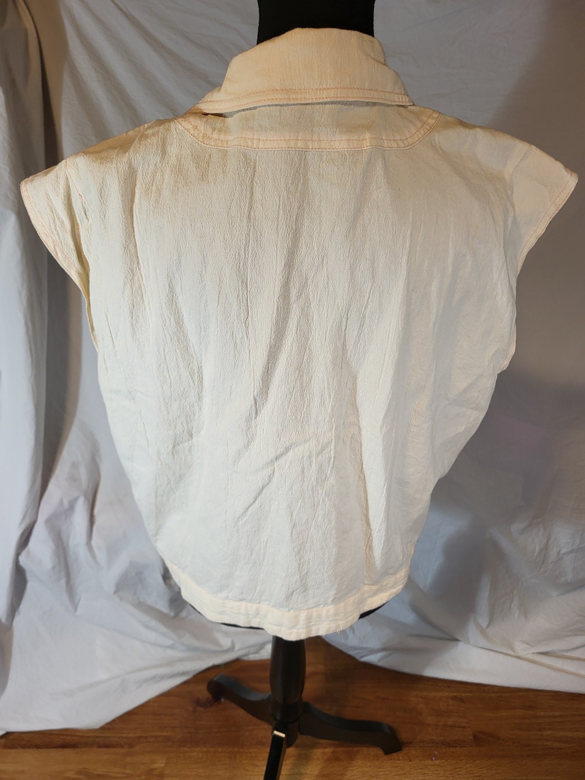 Vintage Organically Grown Size Large Peach Pink Cotton Vest
