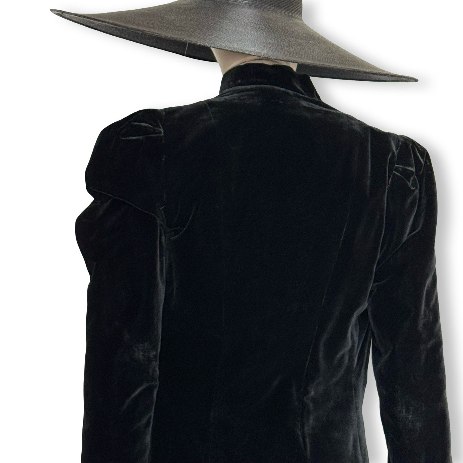 Edwardian Black Silk Velvet Coat Velours du Nord Sony Pictures Opera Jacket
