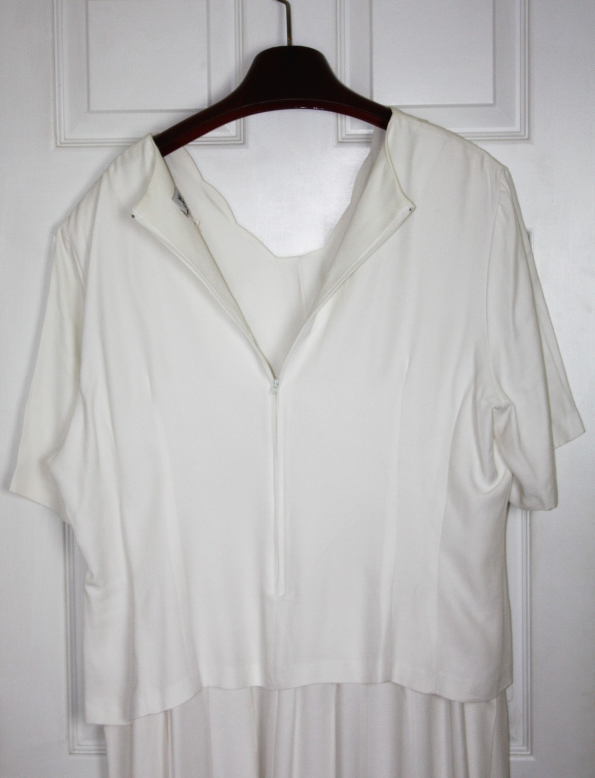 CB New York Vintage Cottagecore Prairie Dress Womens 24 White Layered Embroidery