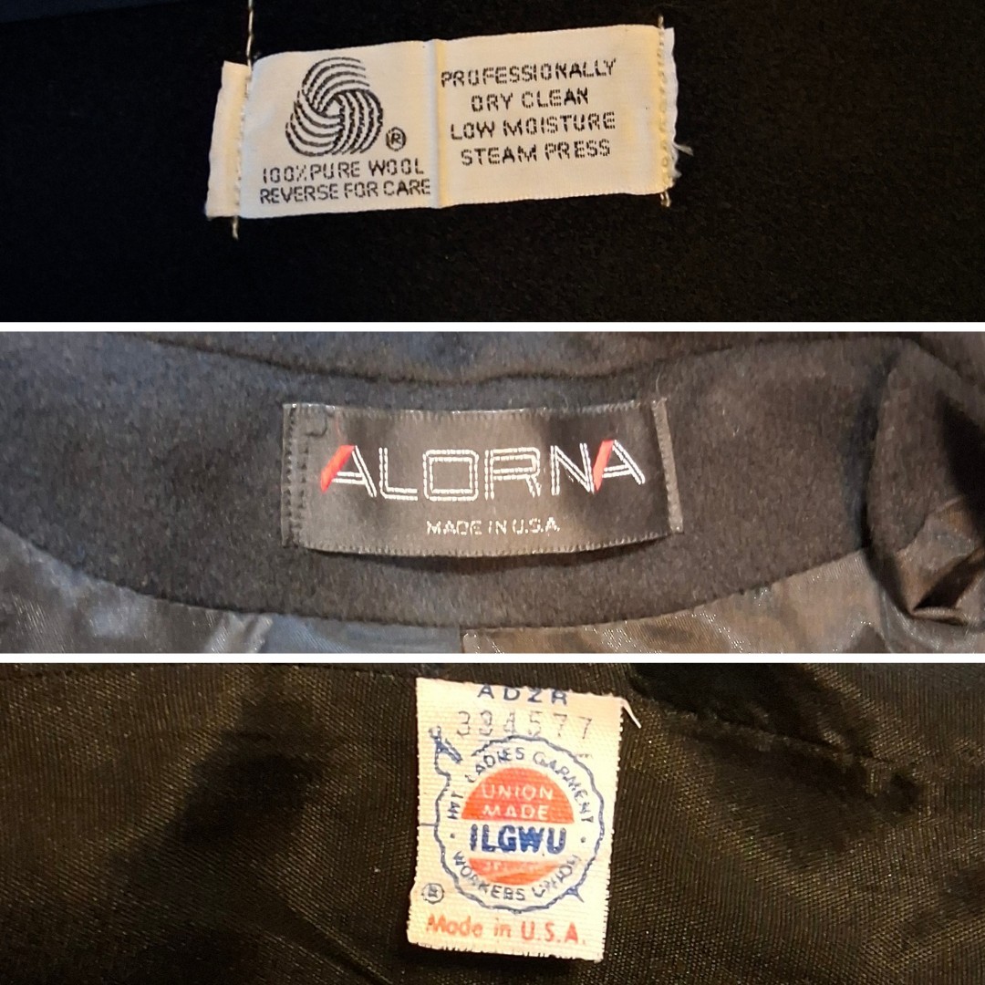 Alorna Vintage 80s Wool Full Length Coat | Union & USA Made | Read Description