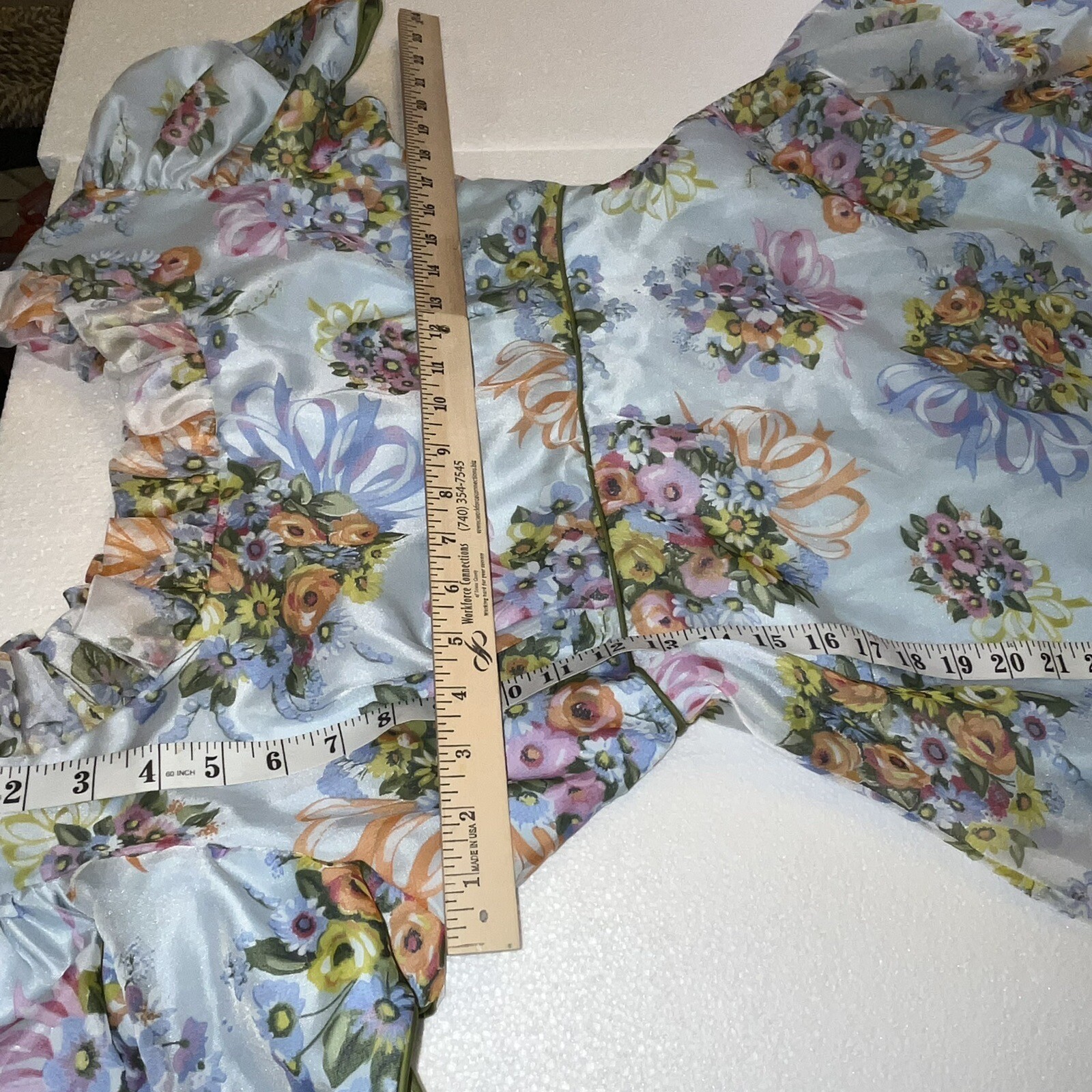 ABC ANGELAIR BY MONIKA Floral Vtg Dress Small Medium Pre 1963 See Measurements