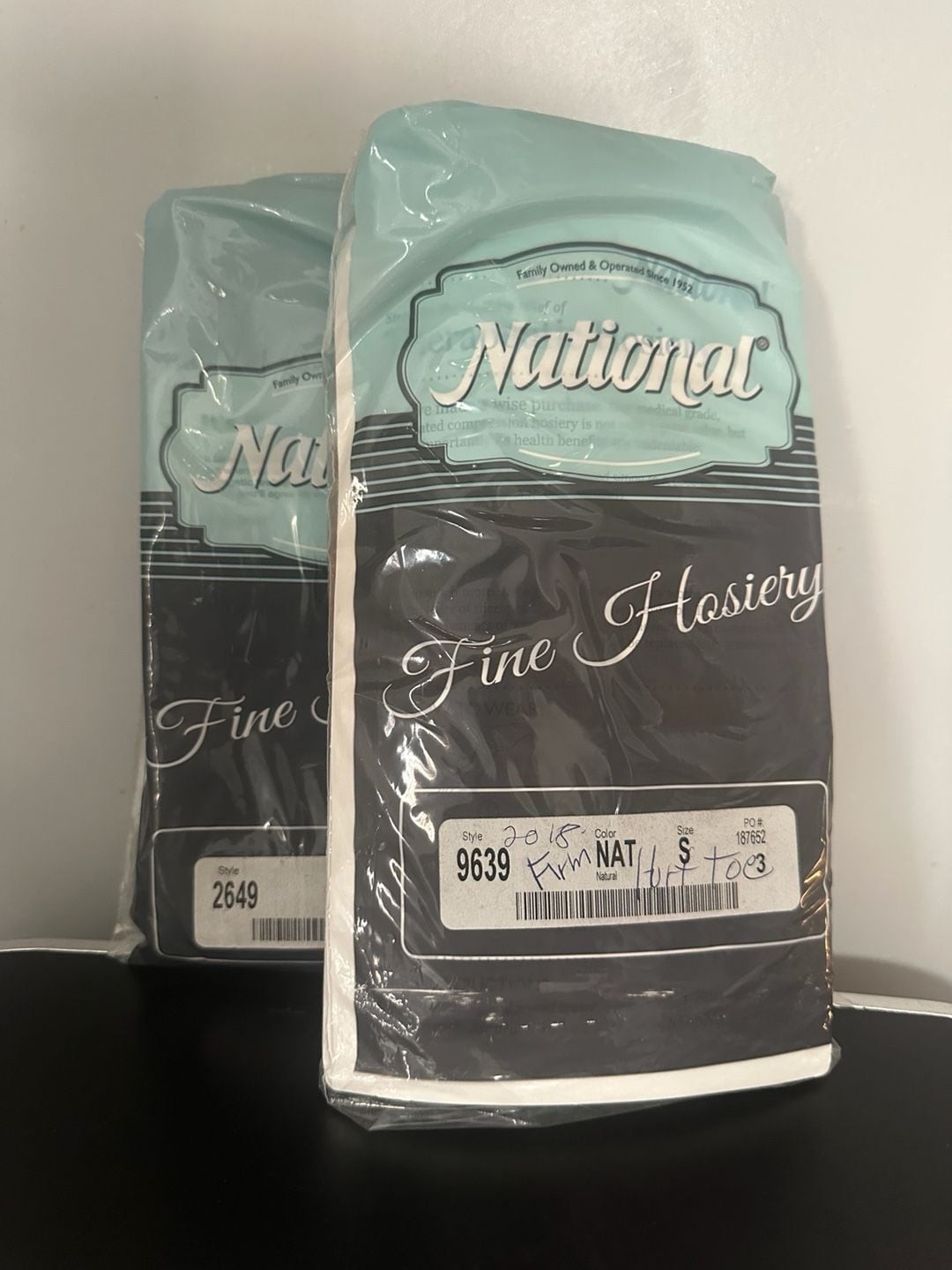 Vintage National Fine Hosiery Firm Support Total Health Stockings Lot of 2