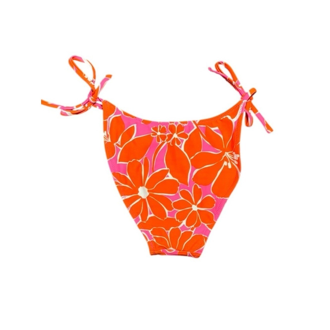 wild fable Orange & Pink Floral Side Tie Swim Bottoms, Size XS, NWOT