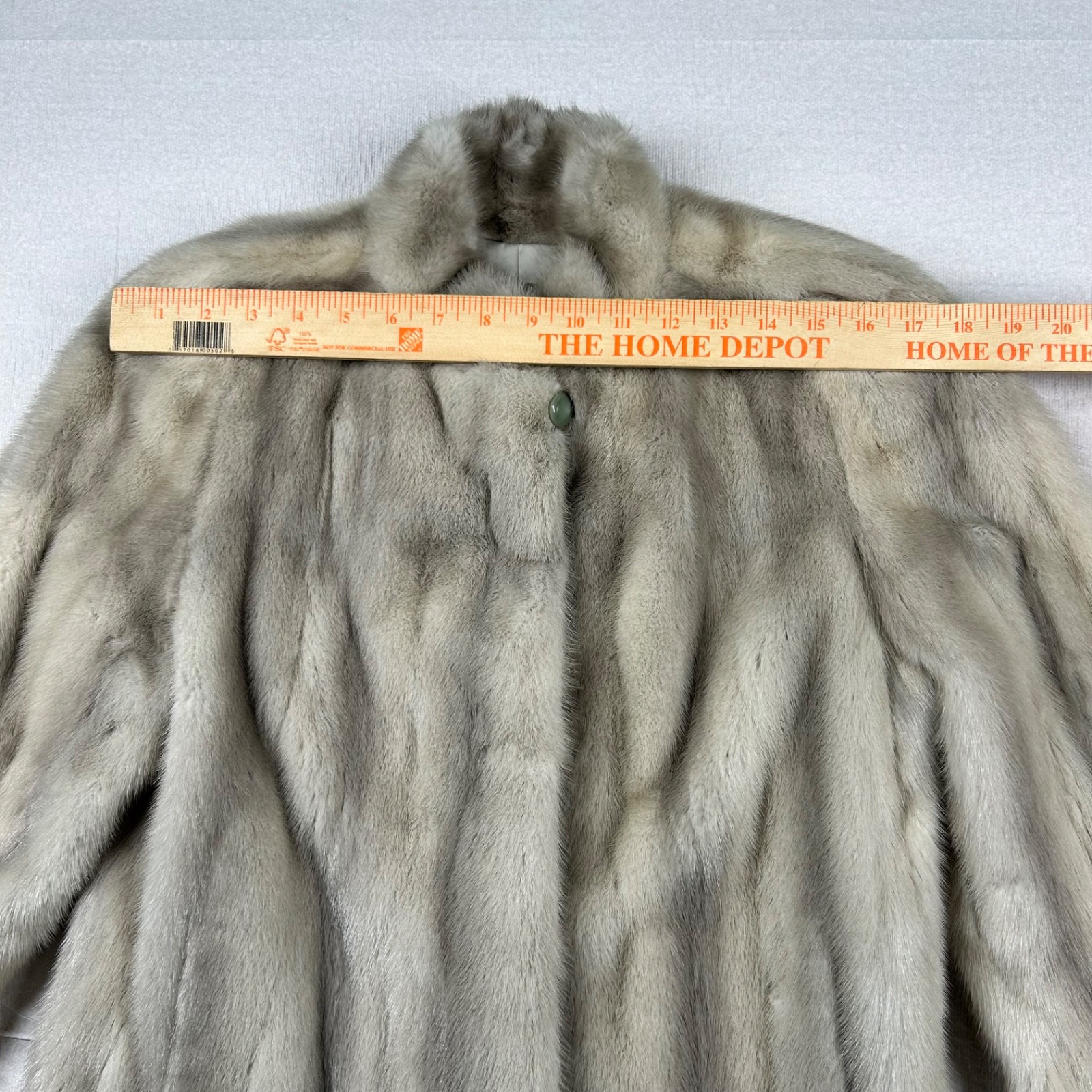 Vtg Christie Brothers Natural Cerulean Mink Jacket Gray Sapphire Fur 80s Mob Lux