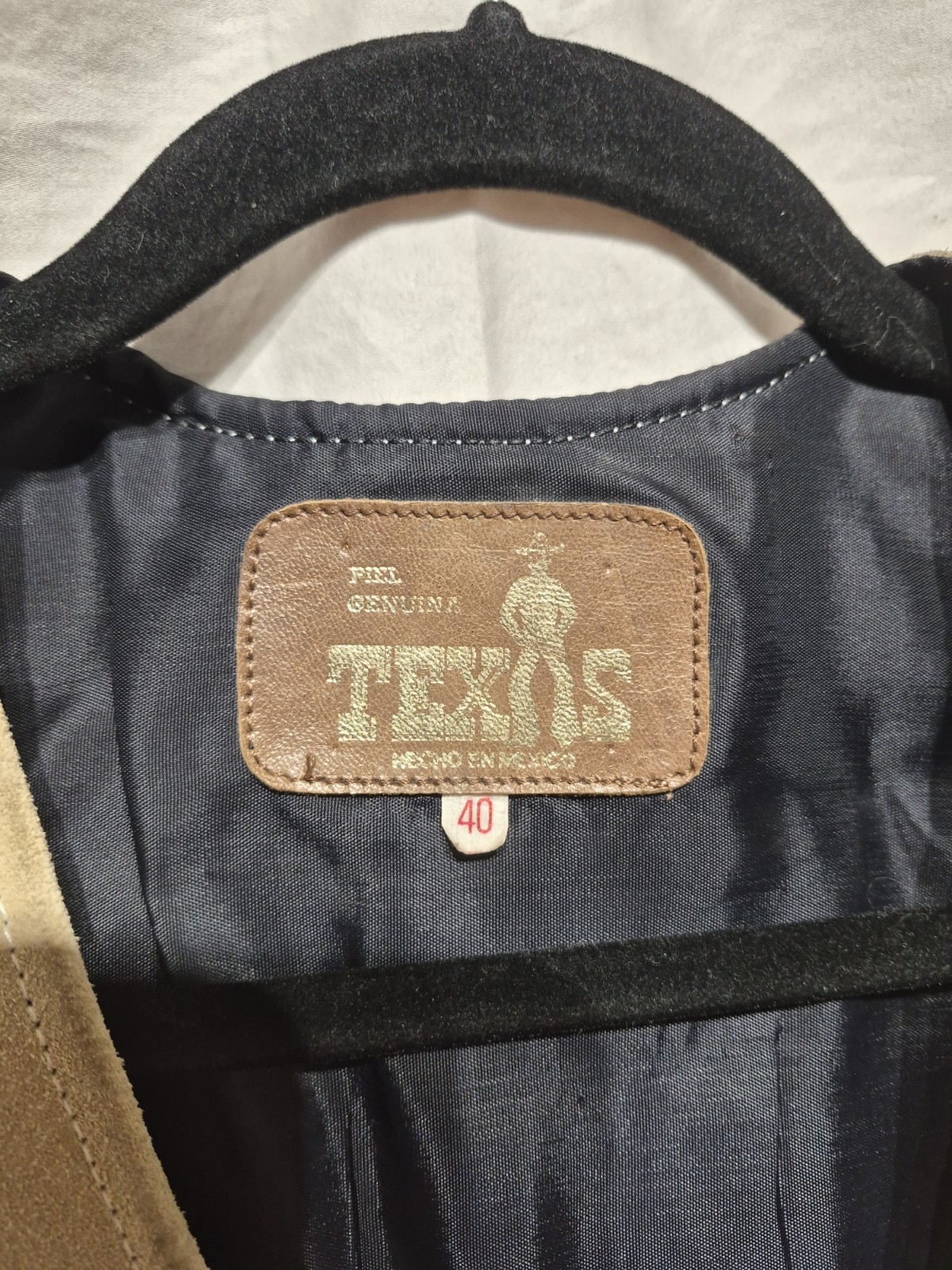 Texas Mexican Leather Horse Vest Leather Hand Tooled On Front & Back COWBOY