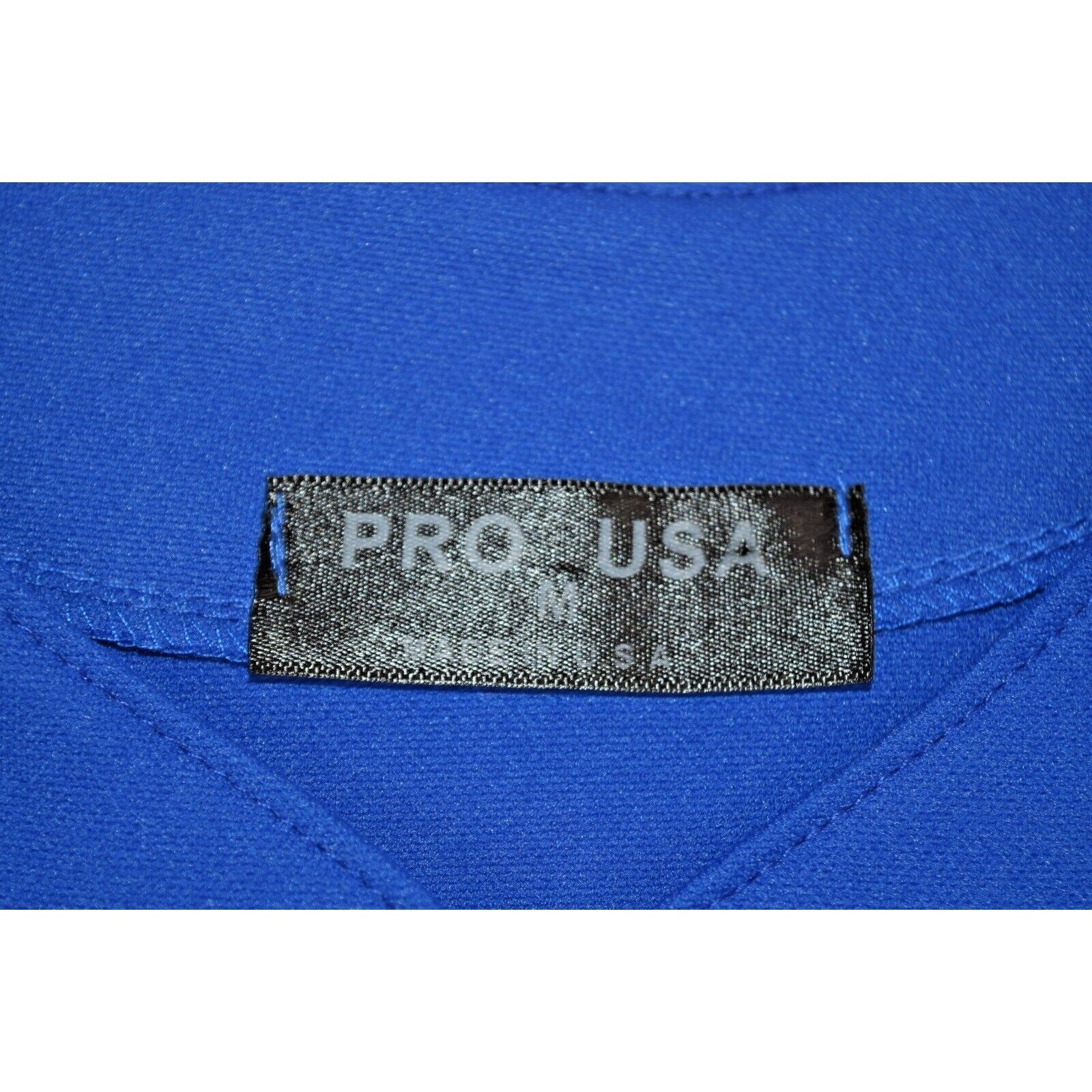 Vintage Jersey Shirt Size M 80s Top Pro USA Vibrant Blue White Trim Made USA