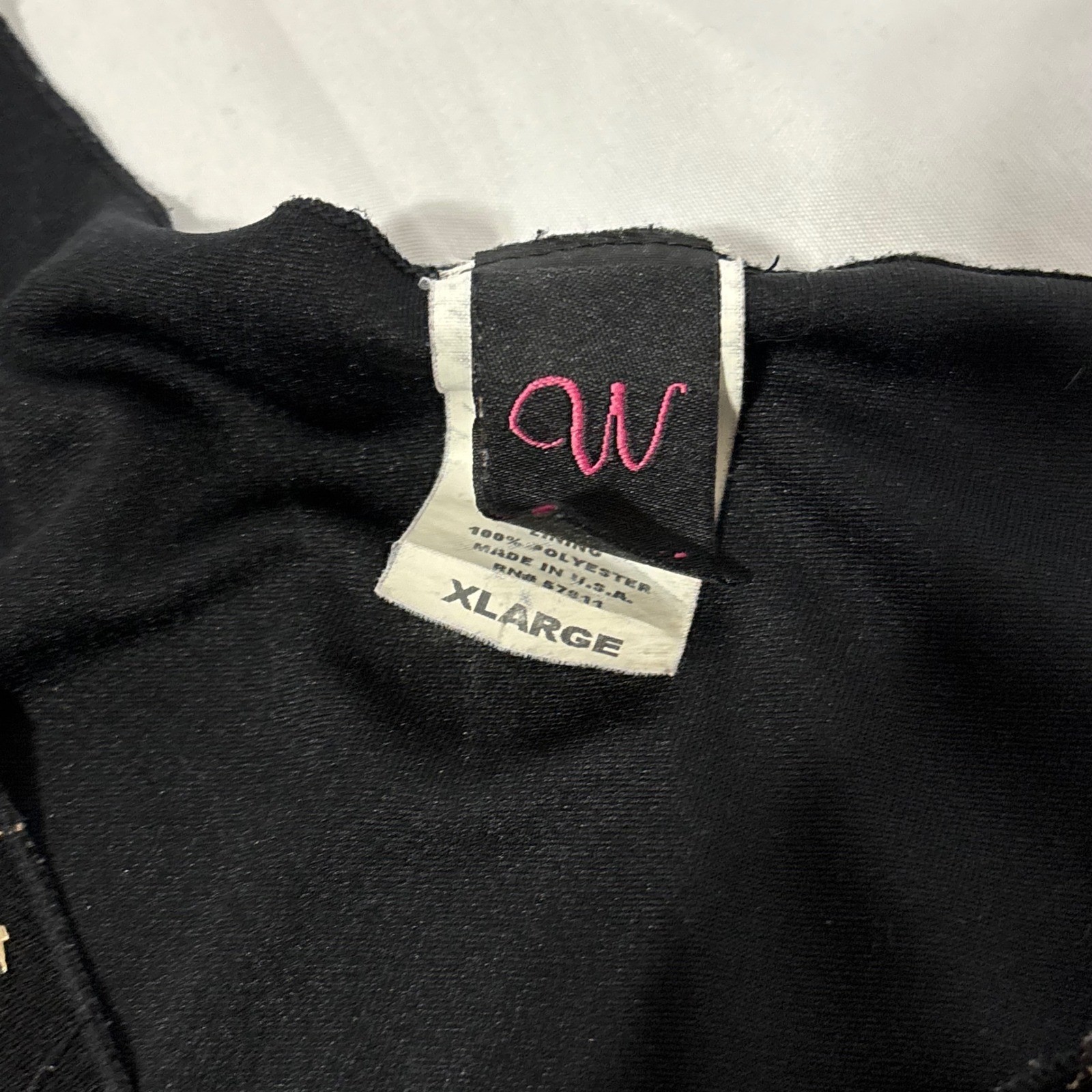 WRAPPER Vintage Y2k black top with hot pink floral design all over the front