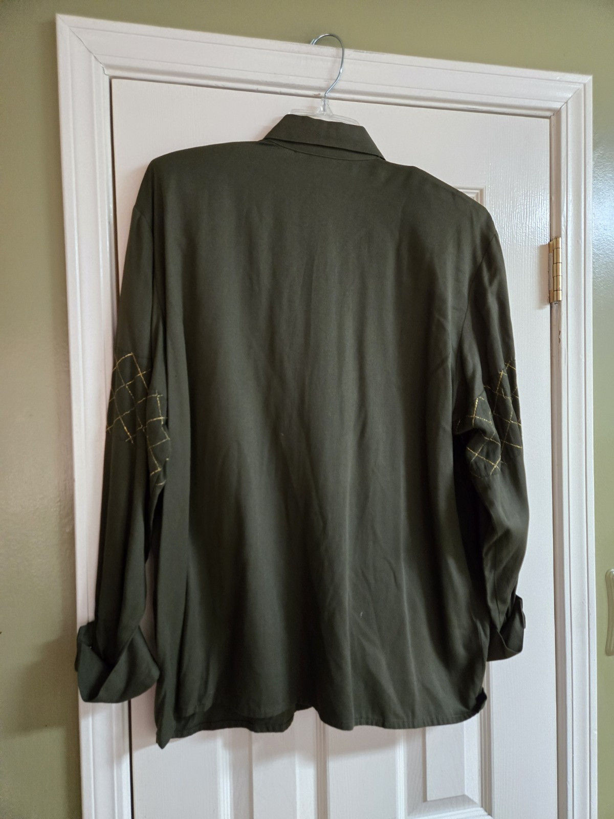 Vintage Saint Germain Paris Faux Jewel Blouse 1980’s Womens Size Large