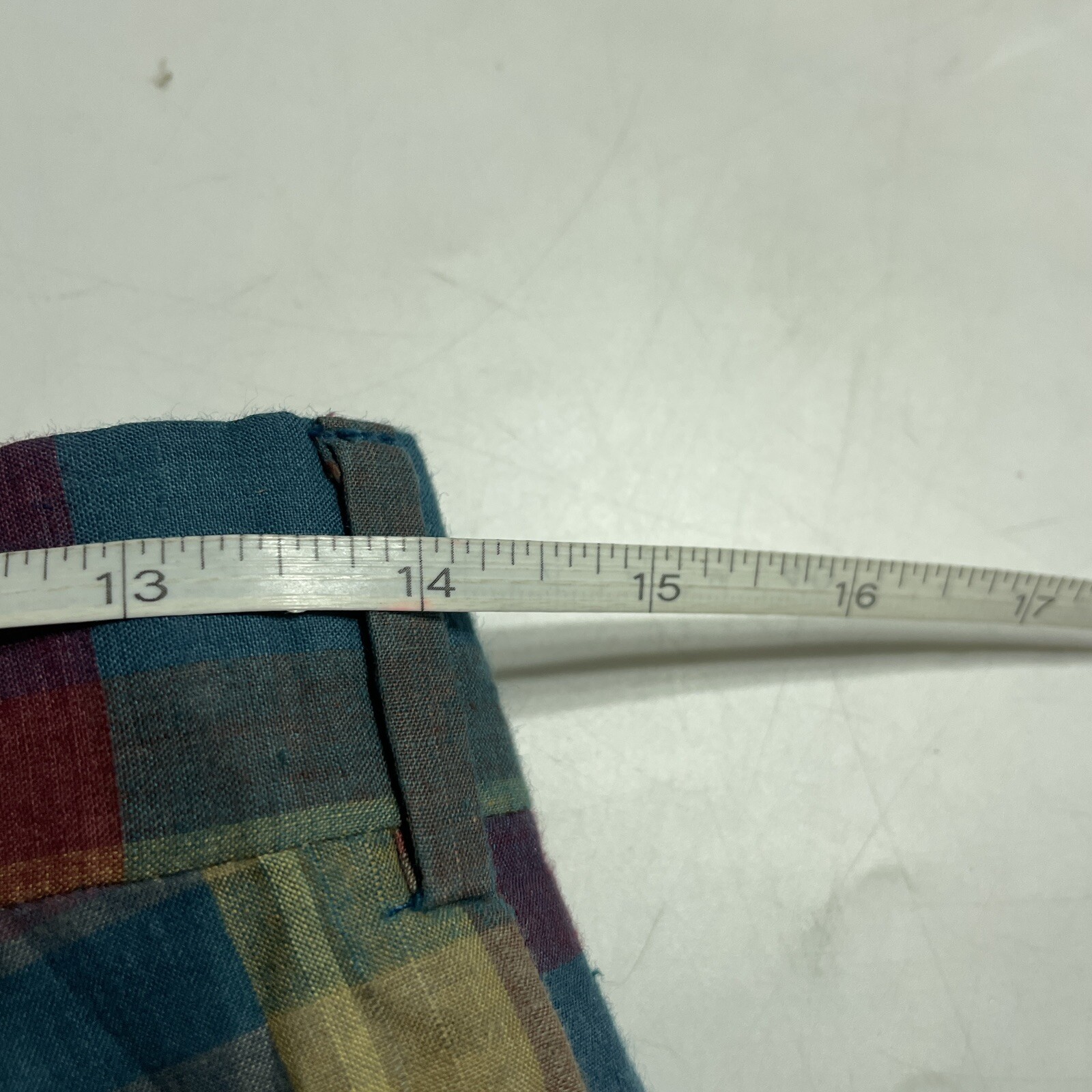 Vtg Plaid Breeches Brand Pants Pleated Cuffs Size 28 x 26