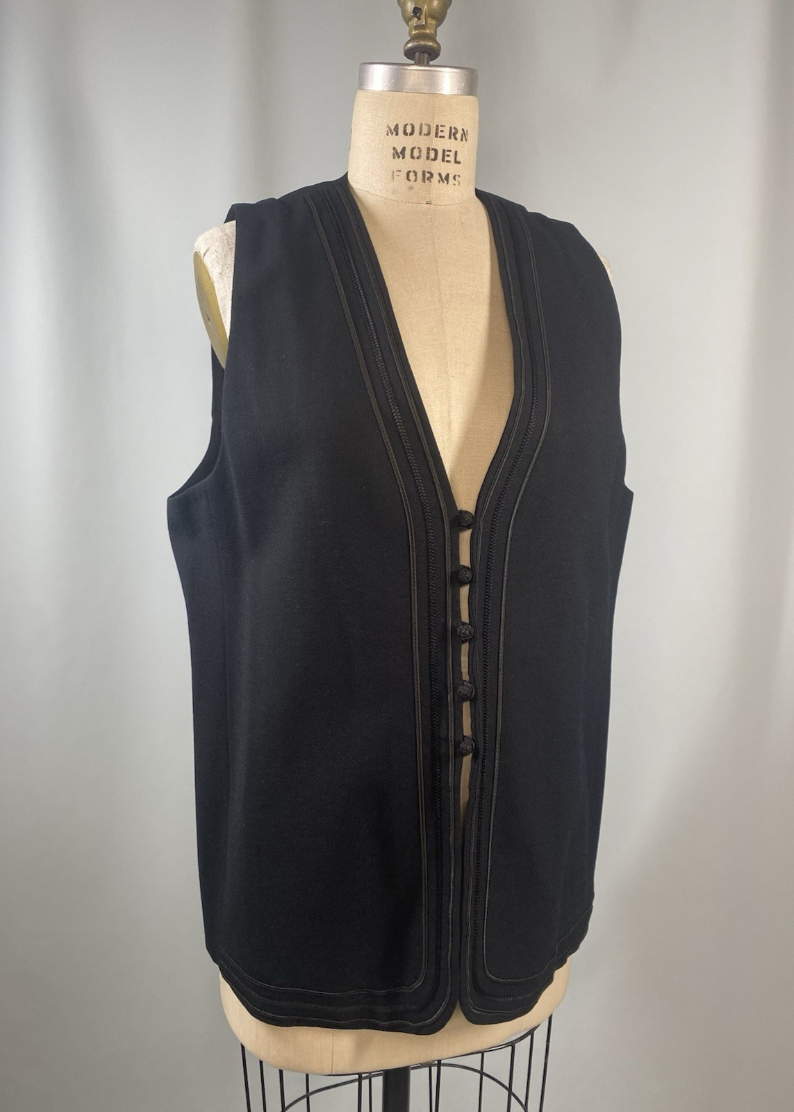 Women’s Vintage Wool long Vest SIZE XL 16 JH COLLECTIBLES 80s 90s classic