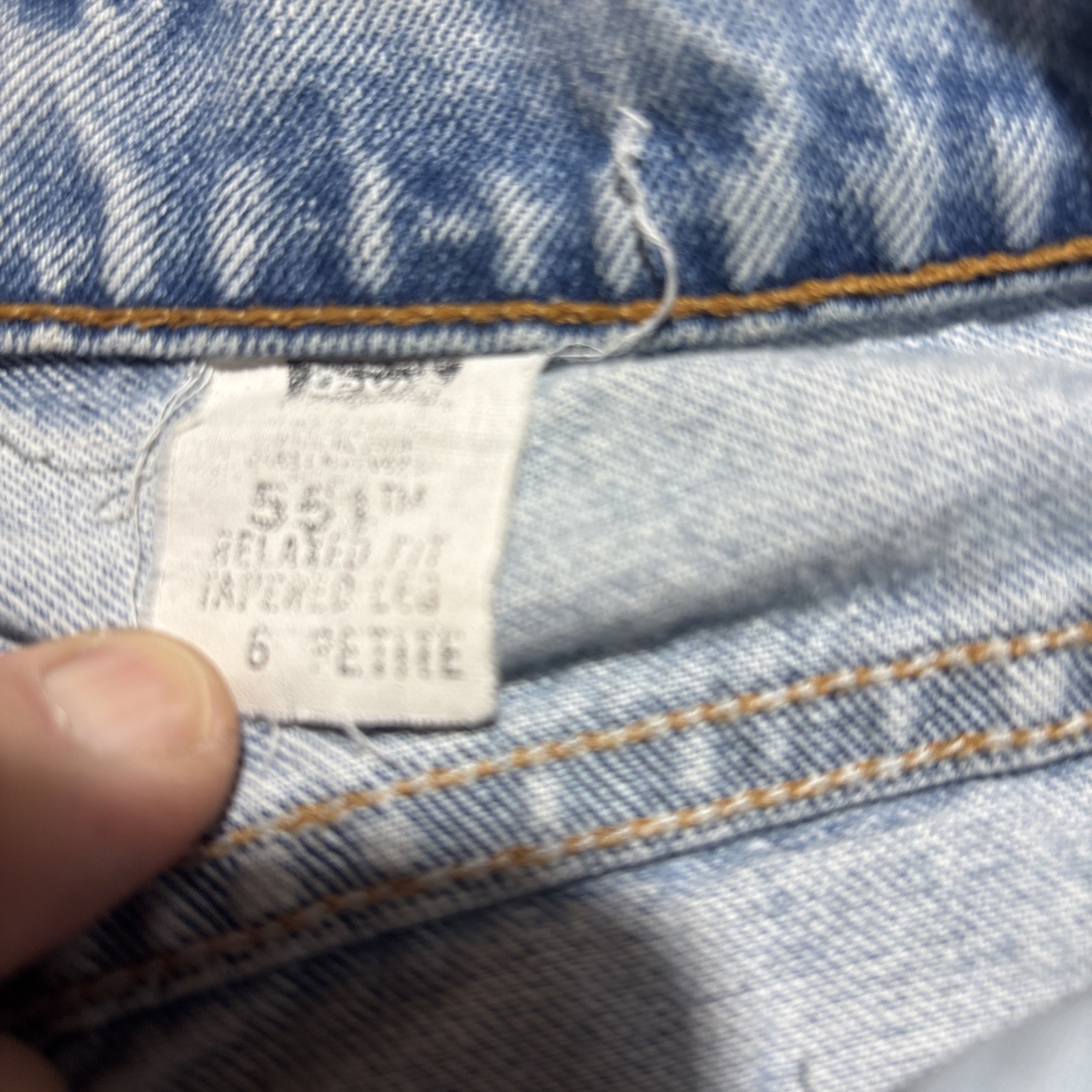 Vintage Levi’s 551 Red Tab 1995 90s Mom 11.5 Rise Jeans 6 Pet Distressed. 1050