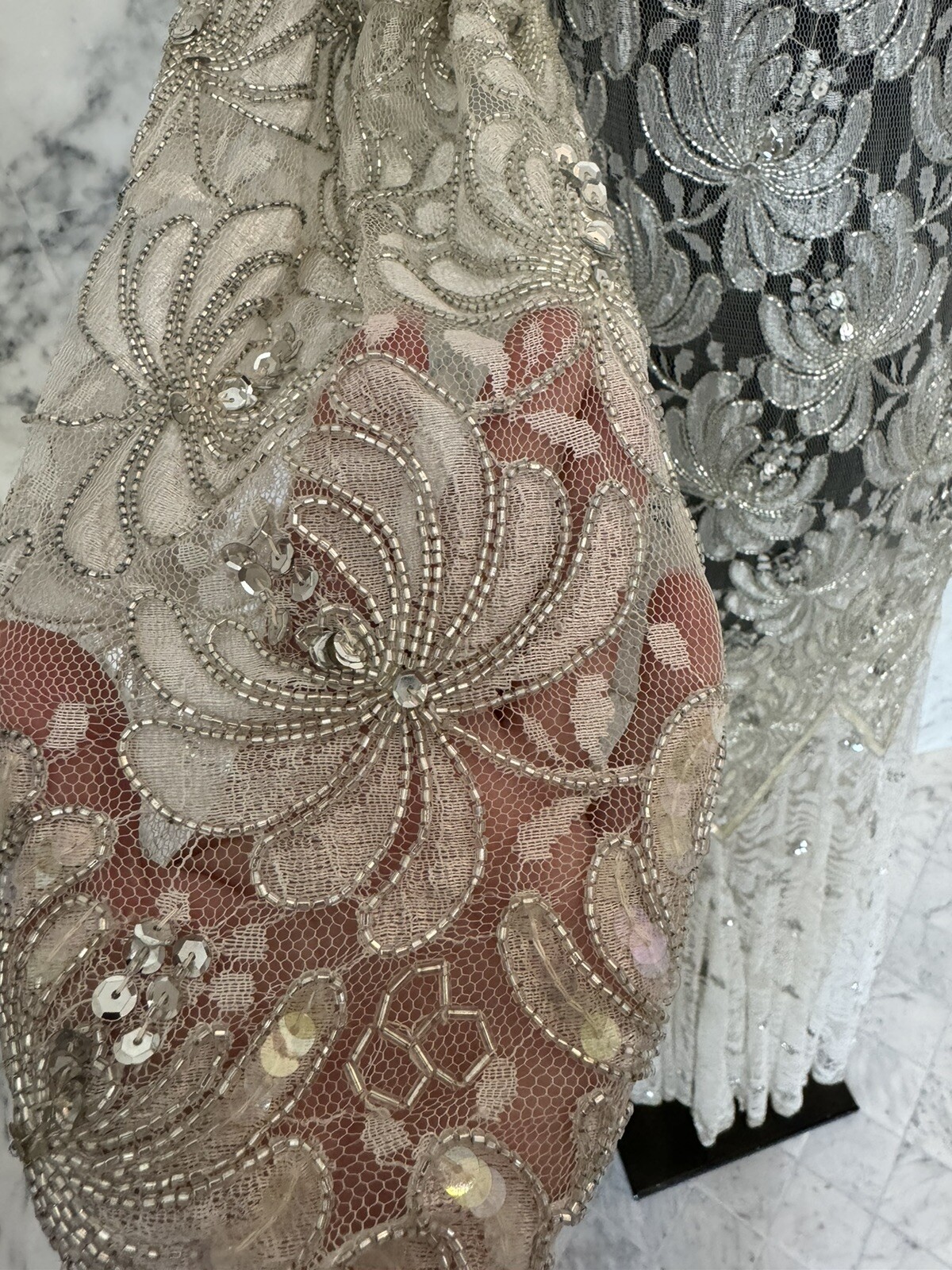 Scala Beaded And Sequined Couture Collection Vintage Dress