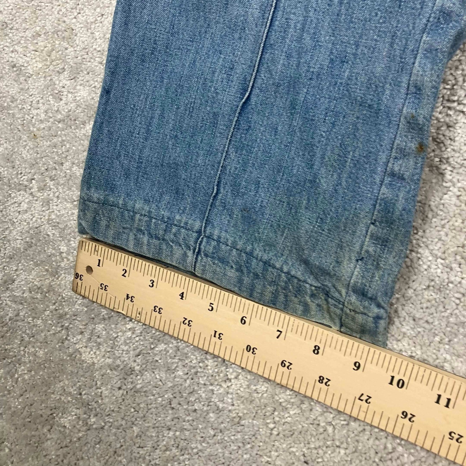 VTG 70s Wrangler Womens High Rise Wide Leg Jeans Blue Denim Scovill Zipper 26×27