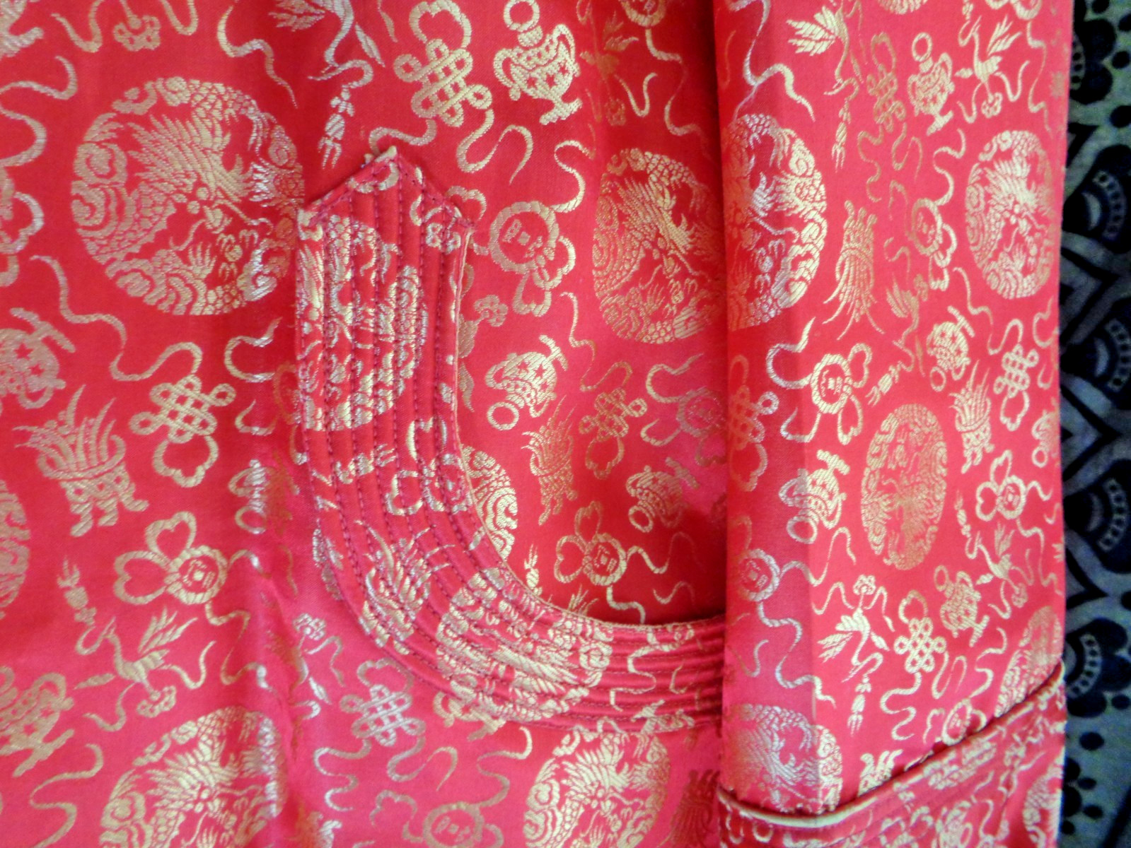 Vintage Chinese jacket swing type large red