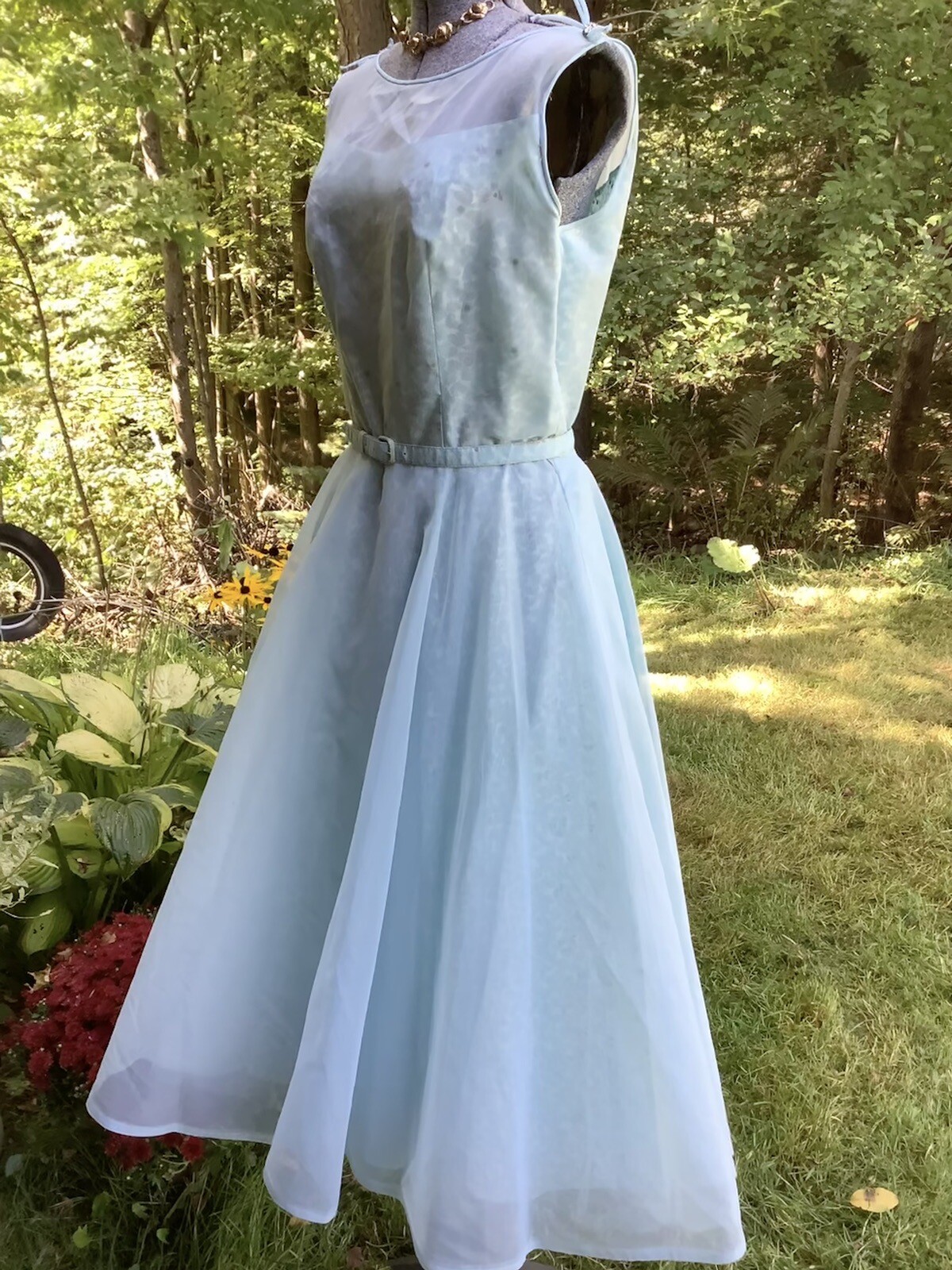 Vintage 1950’s Lovely Blue Formal GOWN DRESS Sandra Dee 40-28-60