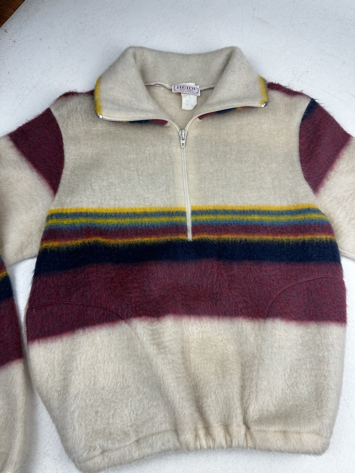 Vintage 70s Retro Half Zip Sweater Pullover