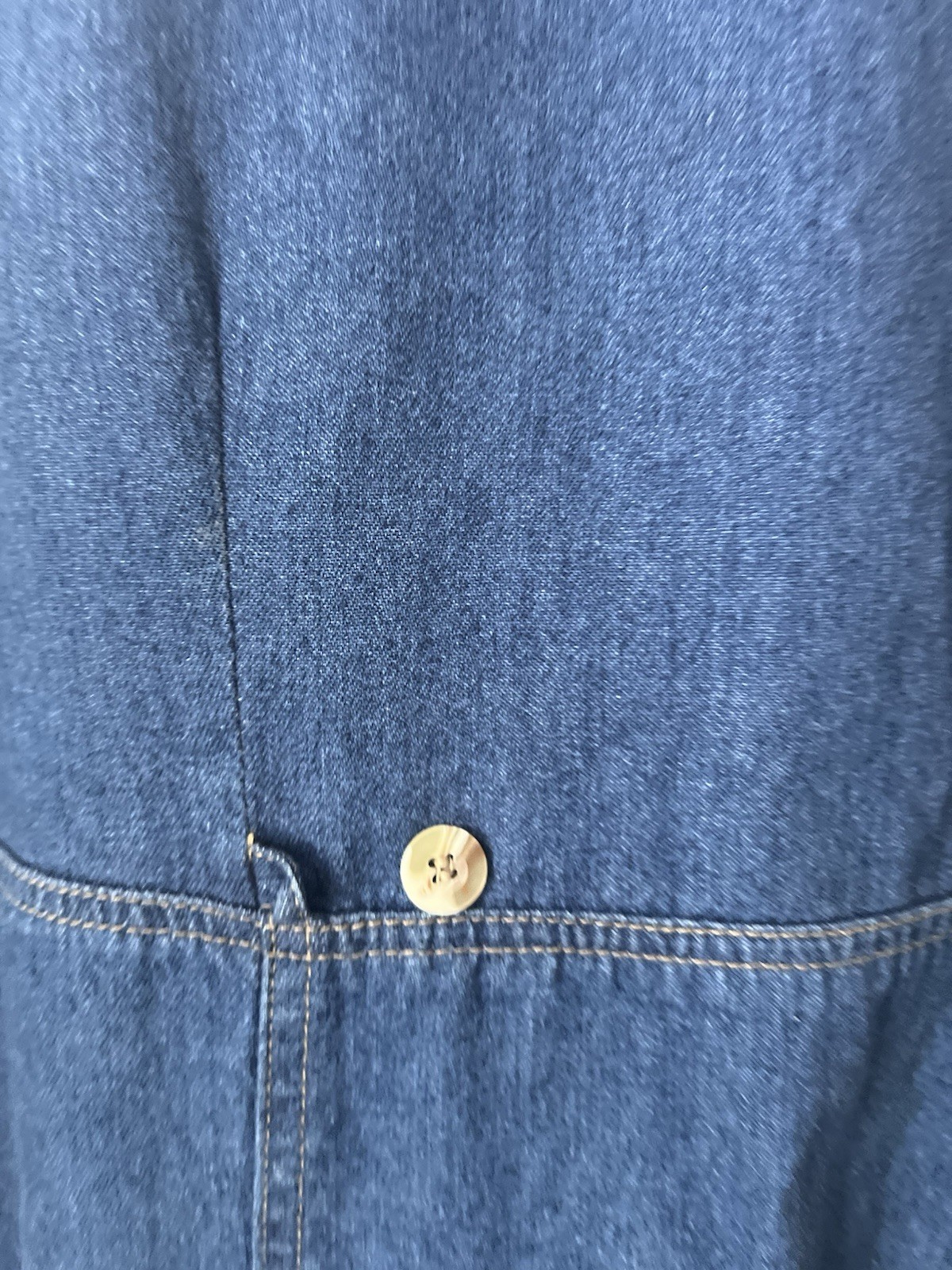 90s Original TY Wear Denim Jumper Modest Dress 10 Petite adjustable back career