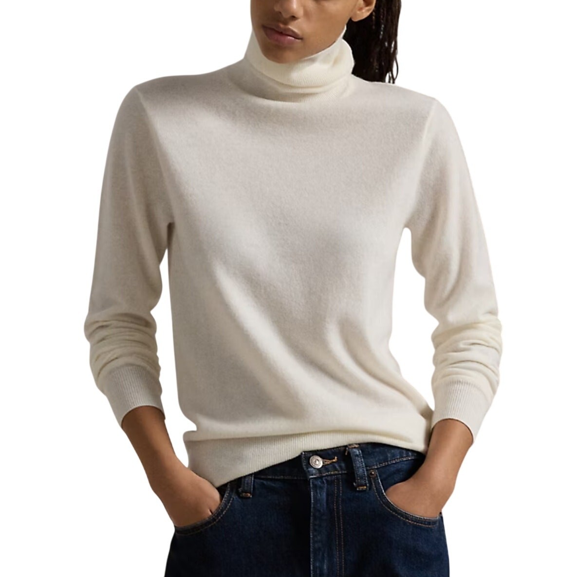Vintage Lauren Ralph Lauren Wool Cashmere Angora Blend Turtle Neck Sweater Small