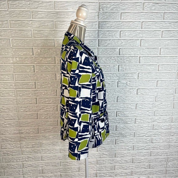 Vintage N Touch Geometric Shape Patterned Blazer Jacket Size 8