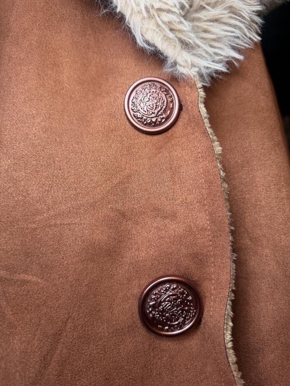 Vintage 70s Style Faux Shearling Teddy Coat | Size M