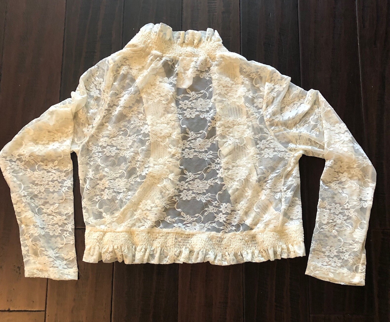 The Pyramid Collection Cardigan Womens M Lace Coquette Goth Romantic Y2K 90s