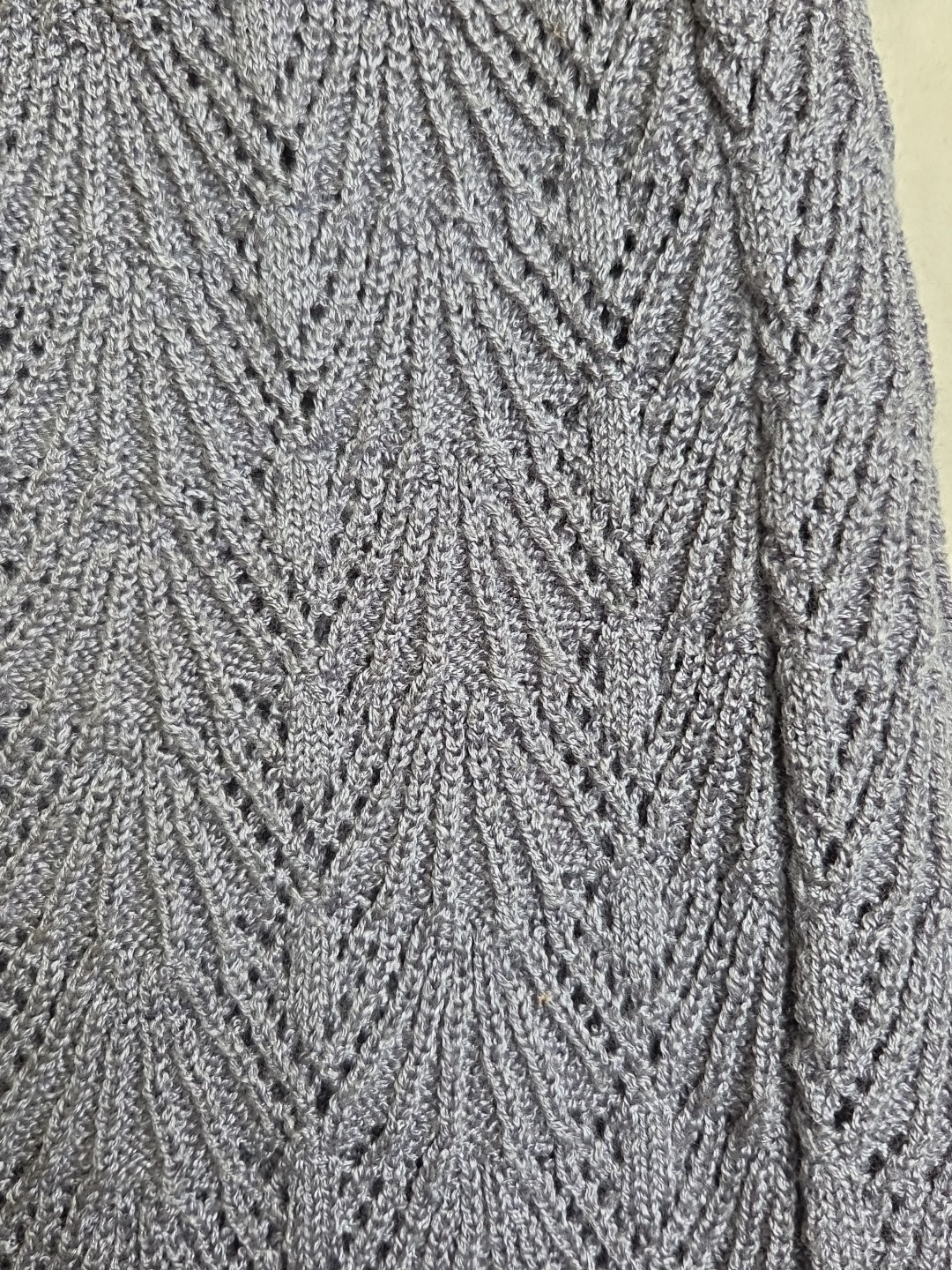 Vintage Crochet Blue Shell Scallop Knit Sweater Skirt Evanna New York Size 10