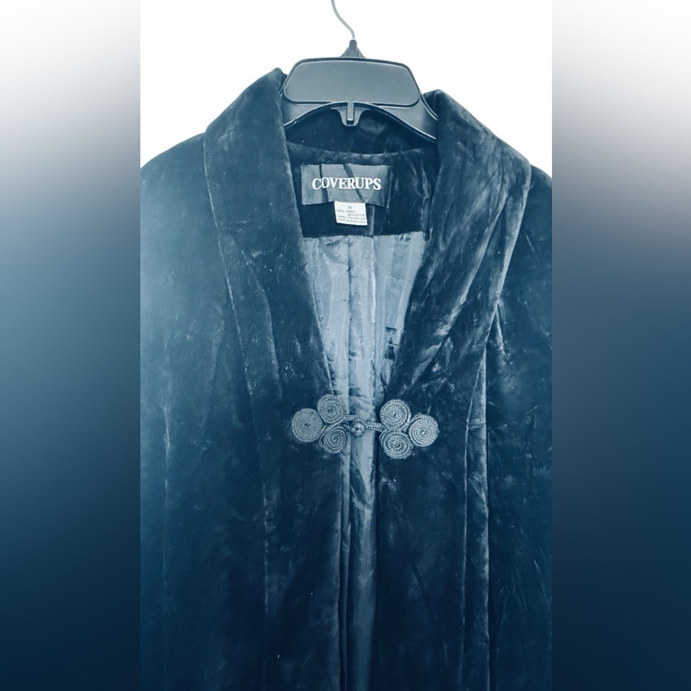 COVERUPS vintage velvet coat, long velvet jacket, Hong Kong, 100% cotton velvet