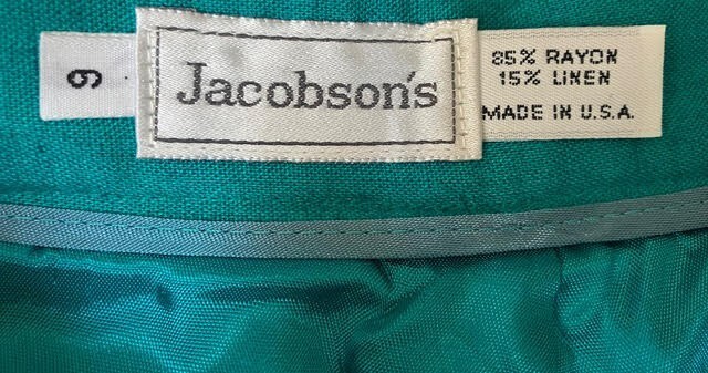Vintage Jacobson’s Tailored Green Kulots. Size 6.