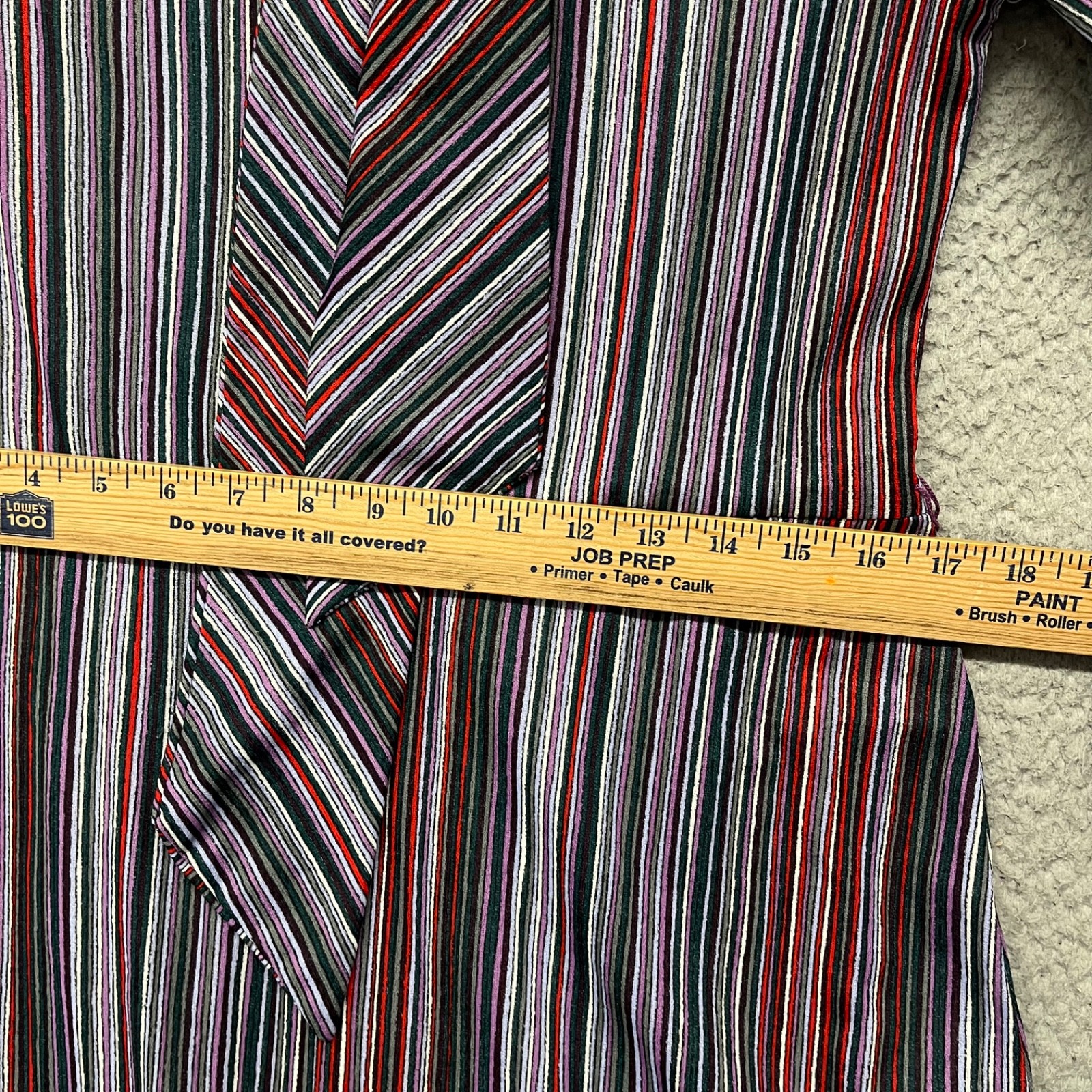 Heury Lee Vintage Dress Womens 12 Purple Striped Secretary Geek 60’s 70’s