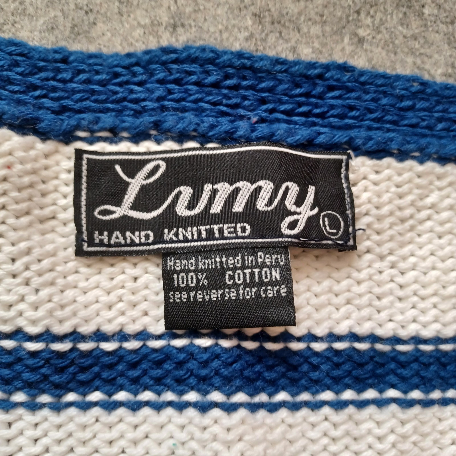 Vintage Lumy Cardigan Sweater Womens Large Tennis Game Theme Hand Knitted 80s
