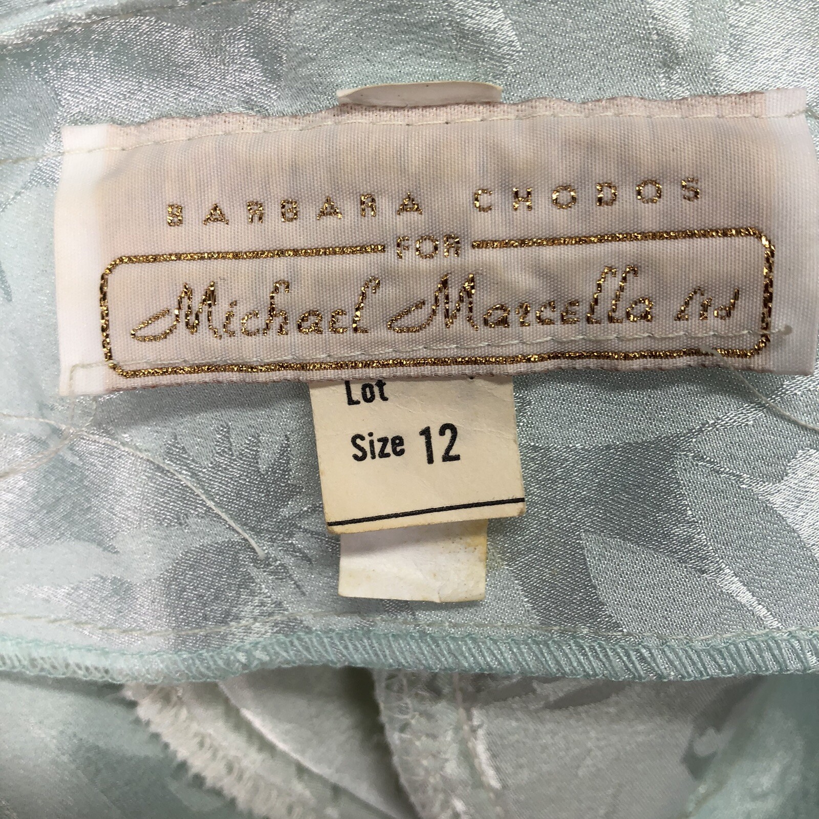 VINTAGE MICHAEL MARCELLA LTD BARBARA CHODOS PALE BLUE FANCY DRESS SIZE 12
